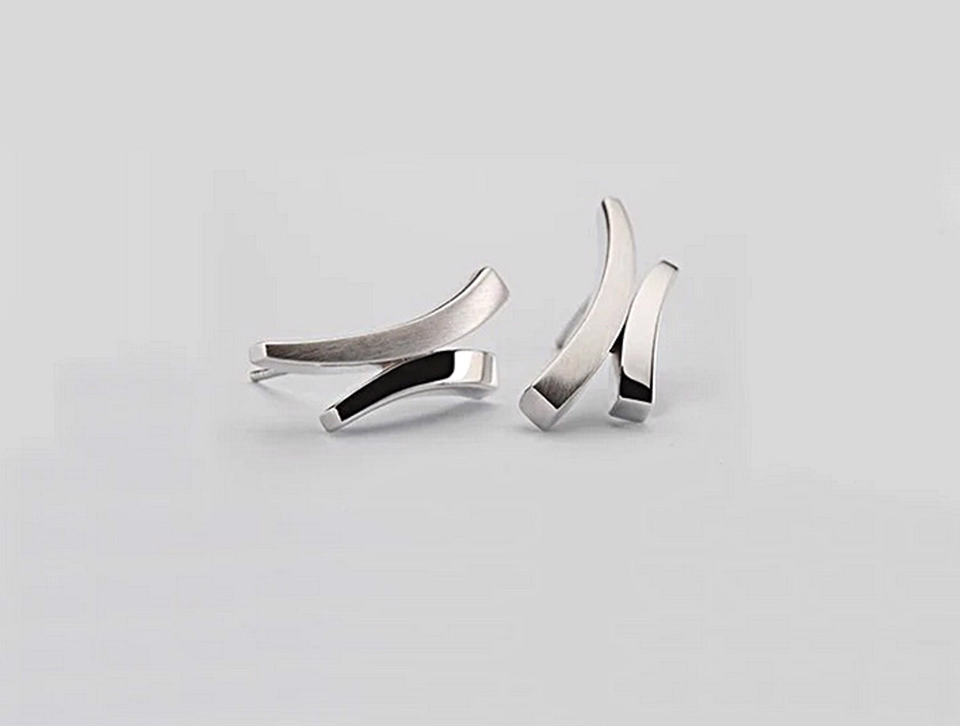 Earrings - Sterling Silver Classic Scandinavian Design E2687 by Joryel Vera