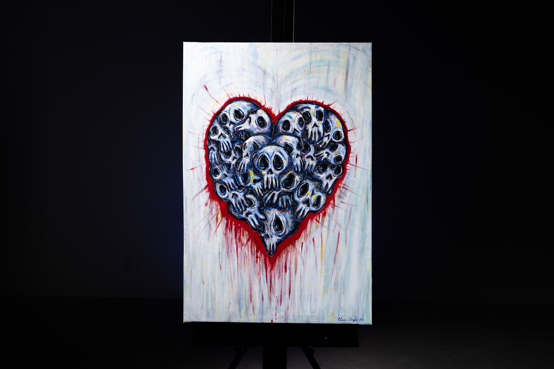 Heart Skulls by Elisa Groglio