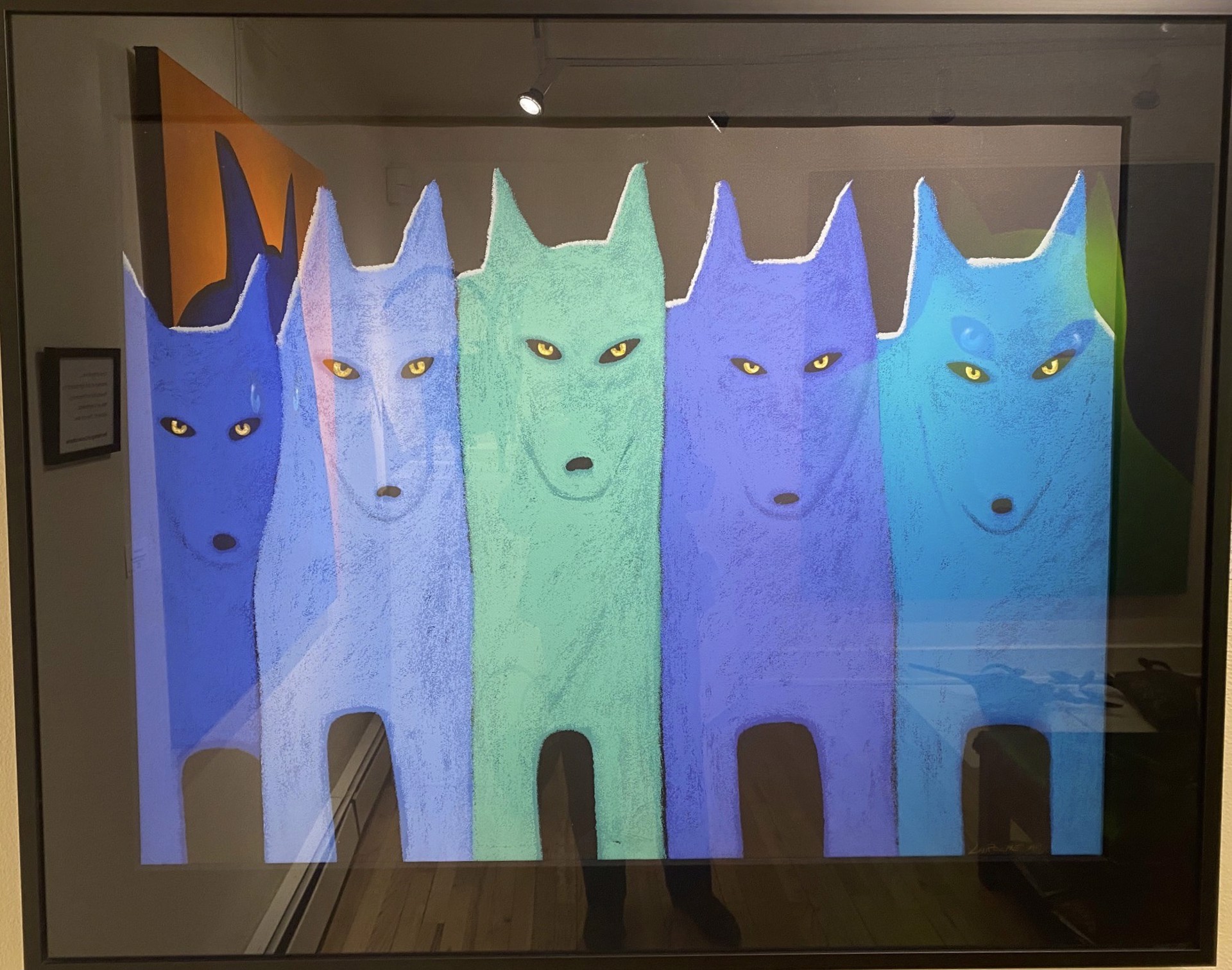Five Blue Wolves by Carole LaRoche