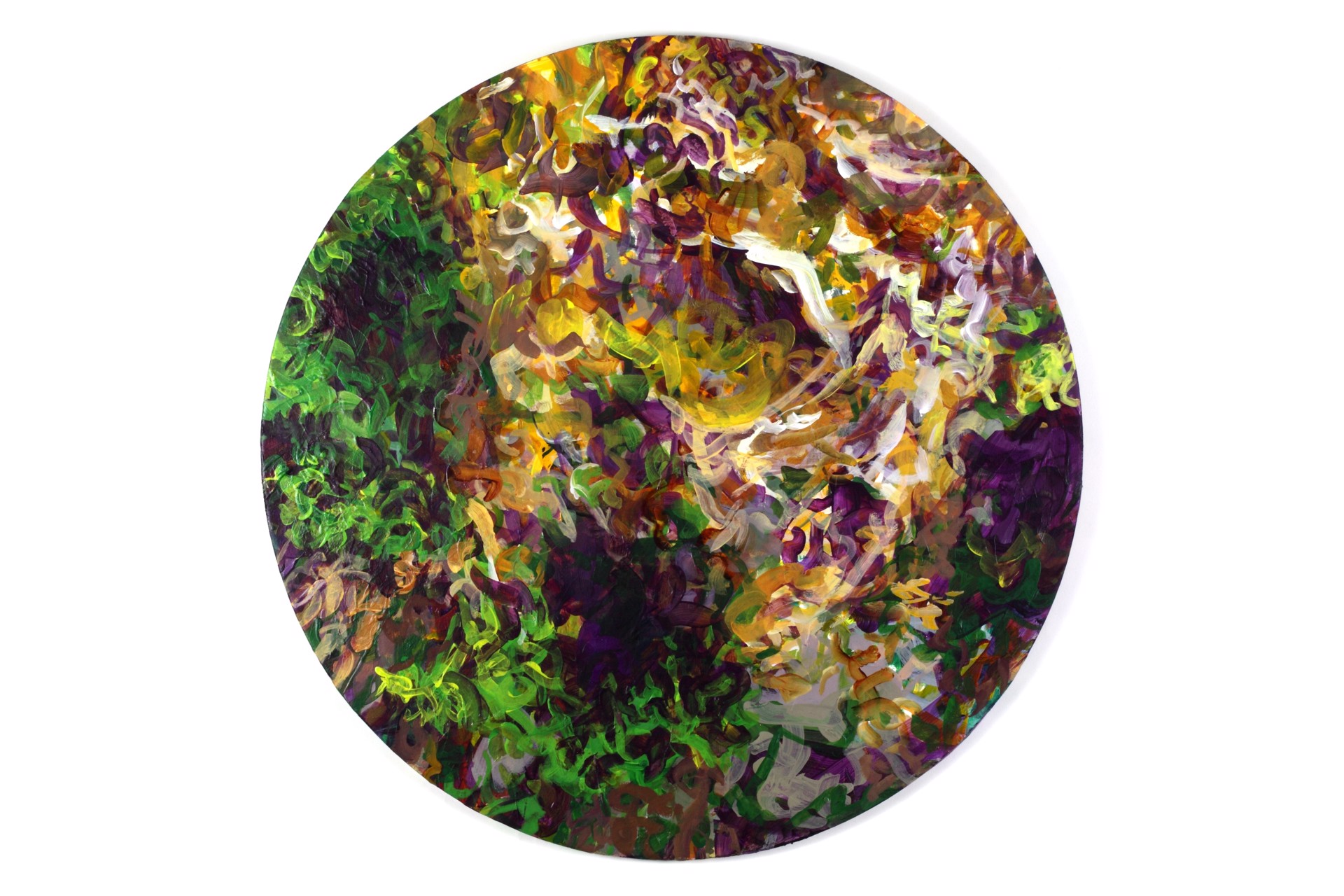 Green and Purple Small Round by Madelon Umlauf