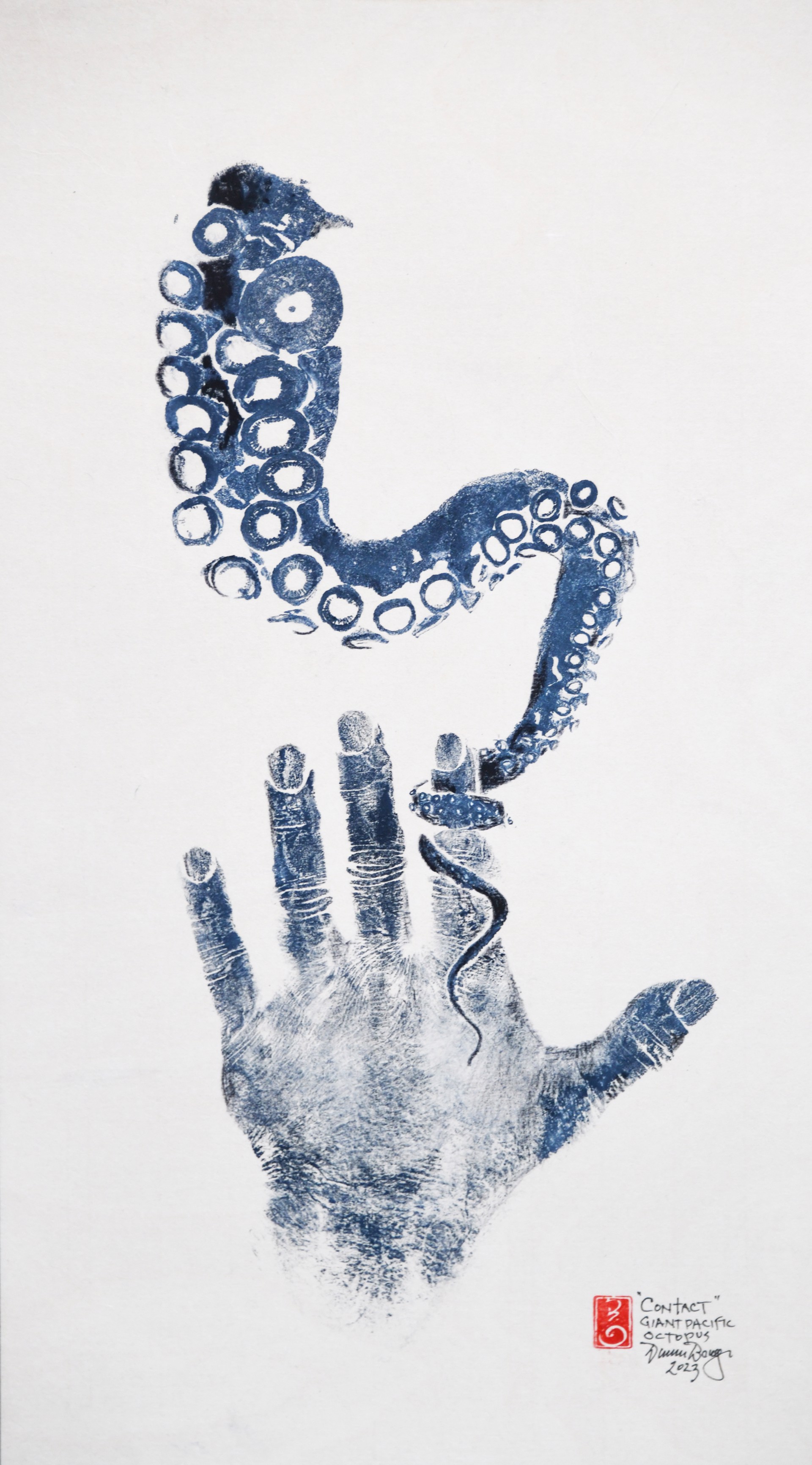 Connection: Baby Octopus and Hand by Duncan Berry