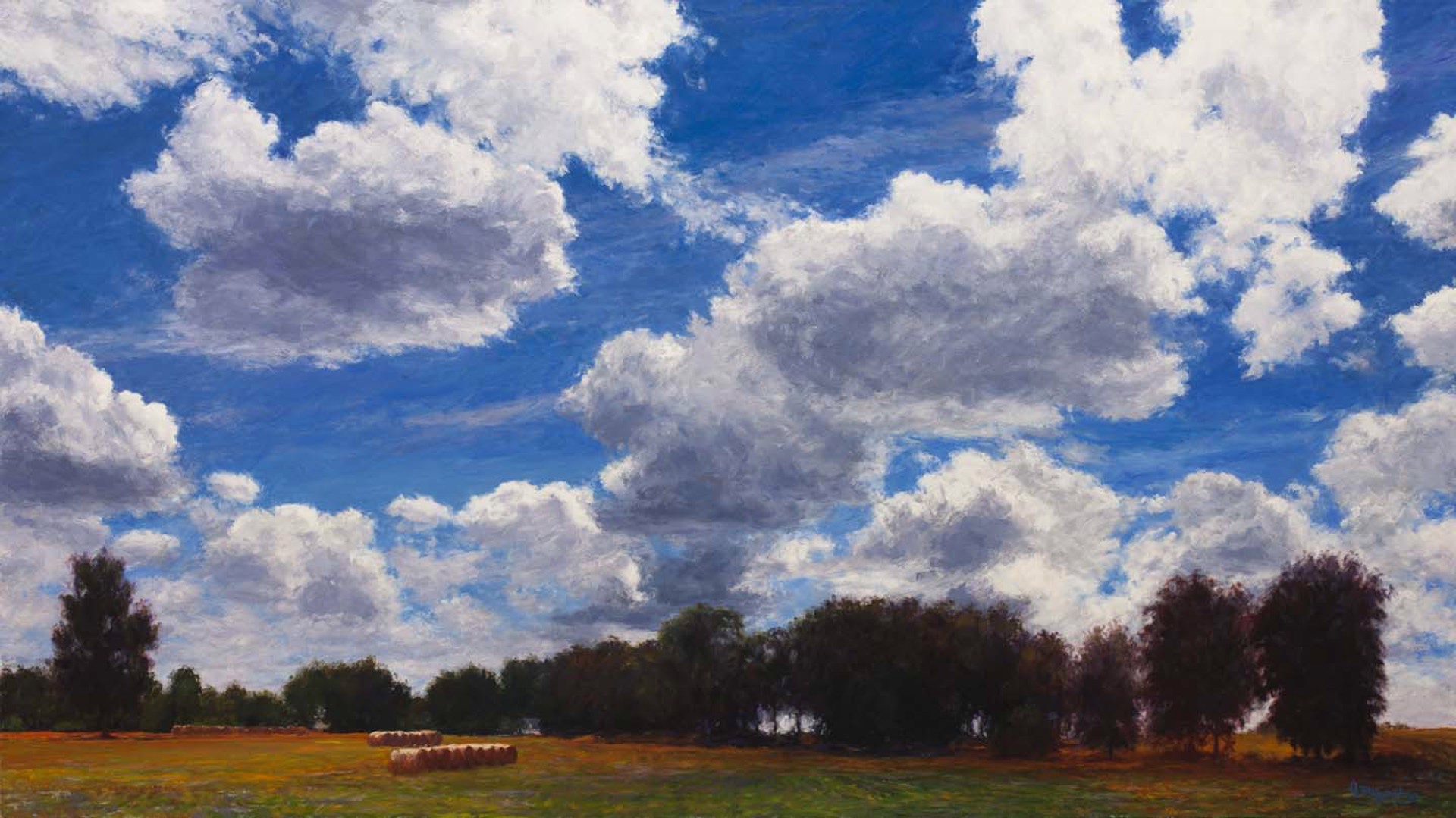 Clouds Passing the Hay Meadow by Gary Bowling