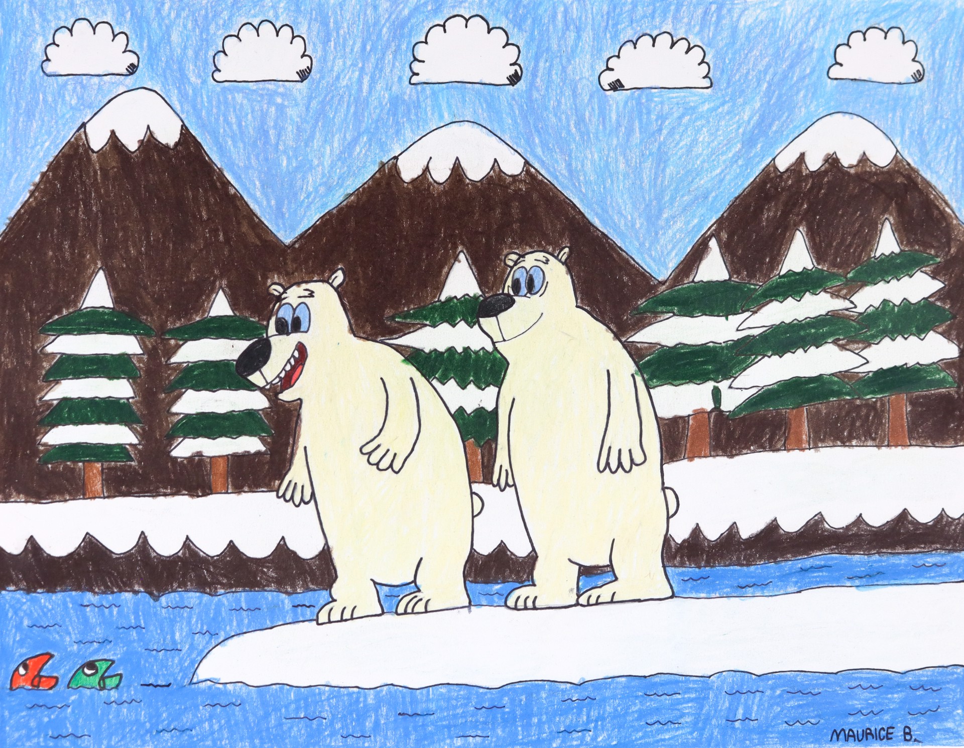 Polar Bears and Fish by Maurice Barnes