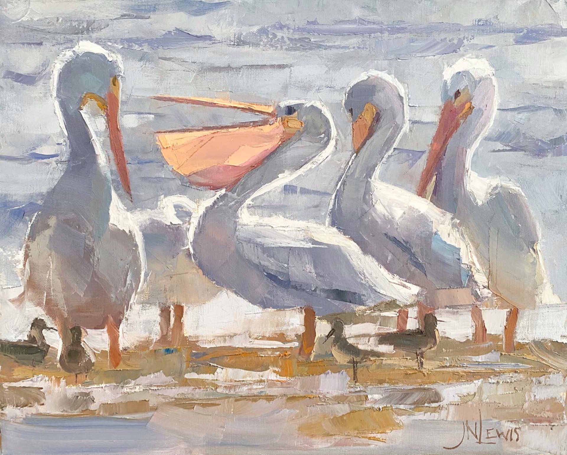 Pelicans II by Jim Lewis