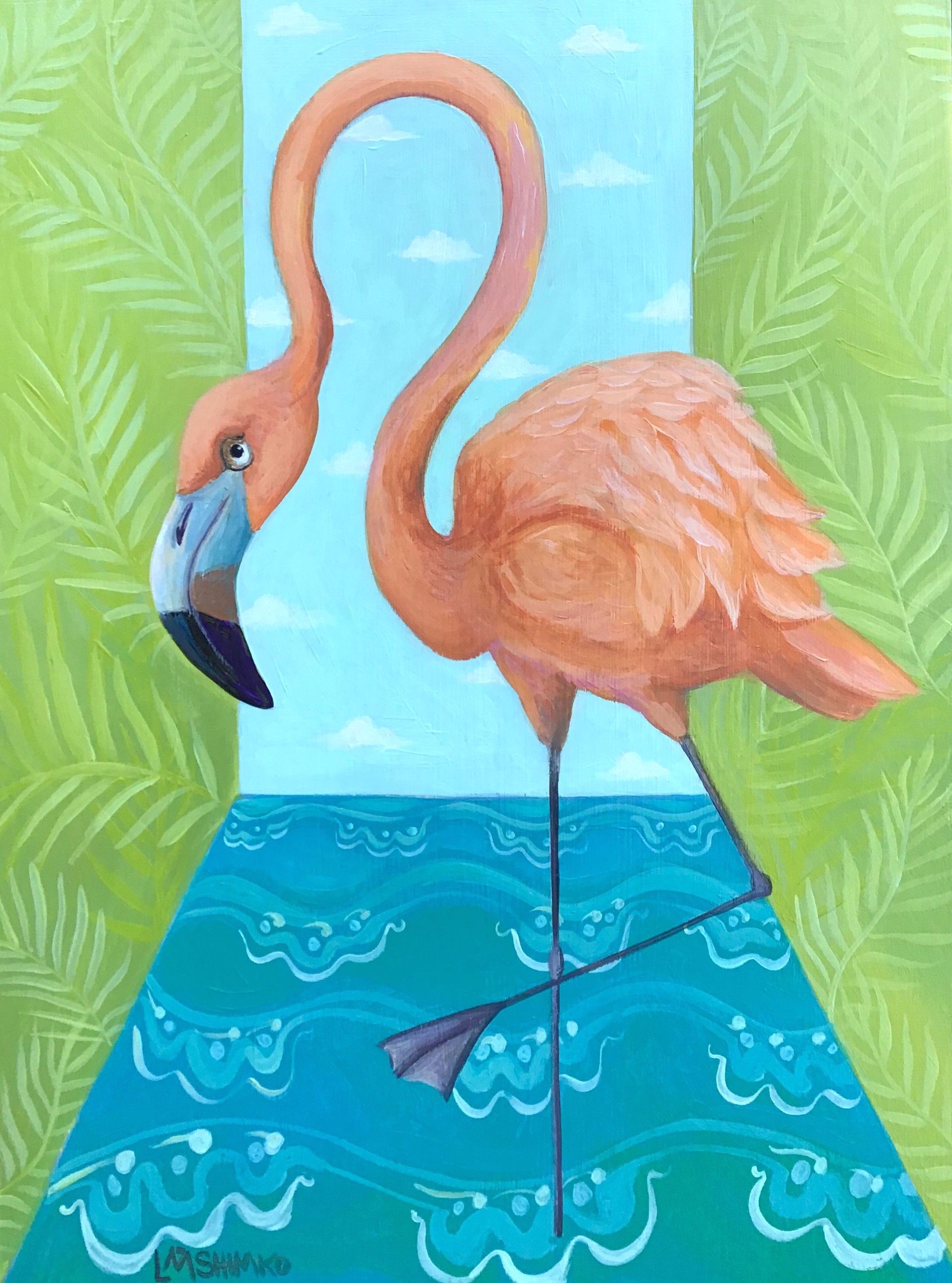 Flamingo Box by Lisa Shimko
