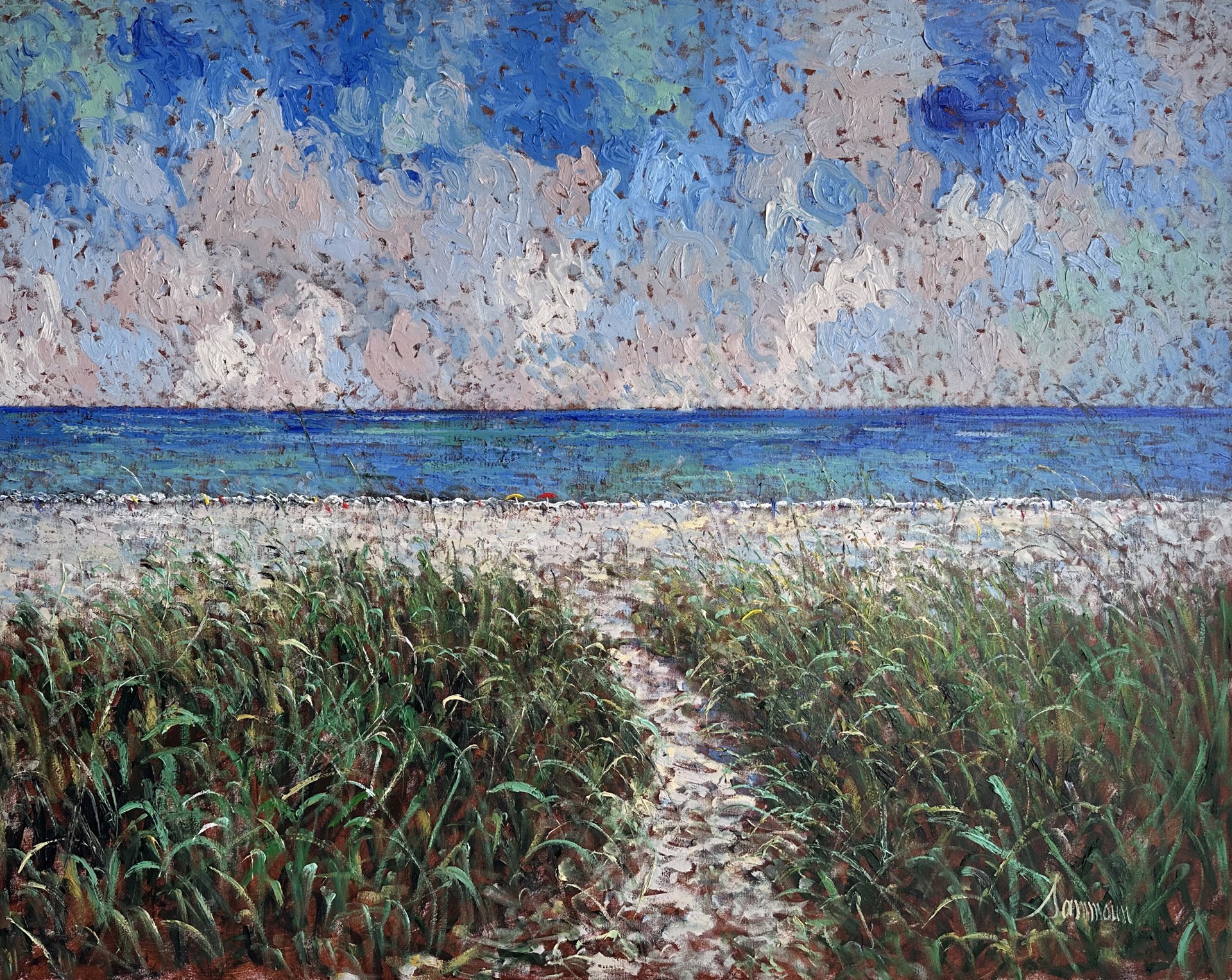 Path to the Sea, Florida, 48x60 by Samir Sammoun