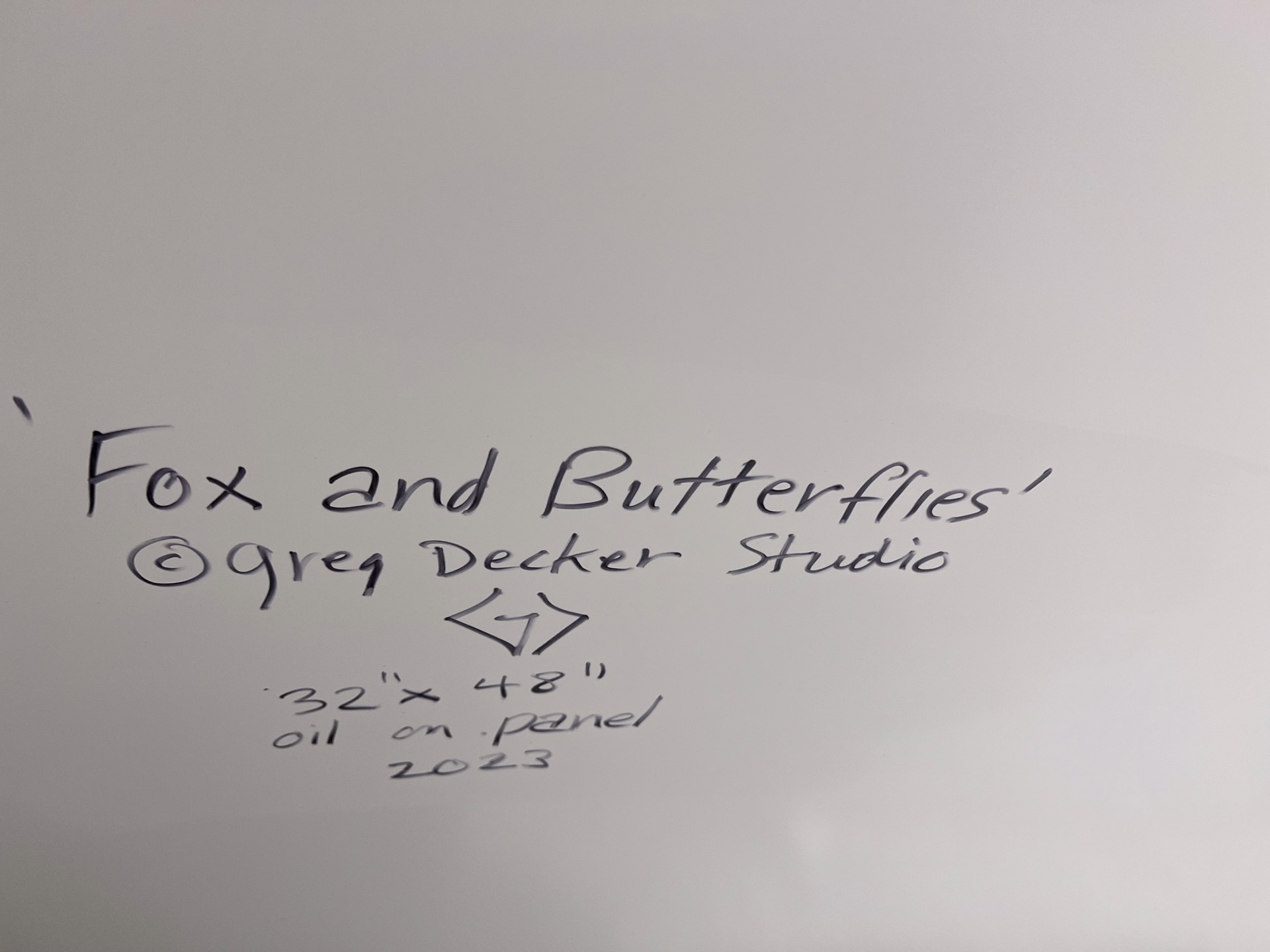 Fox and Butterflies by Greg Decker