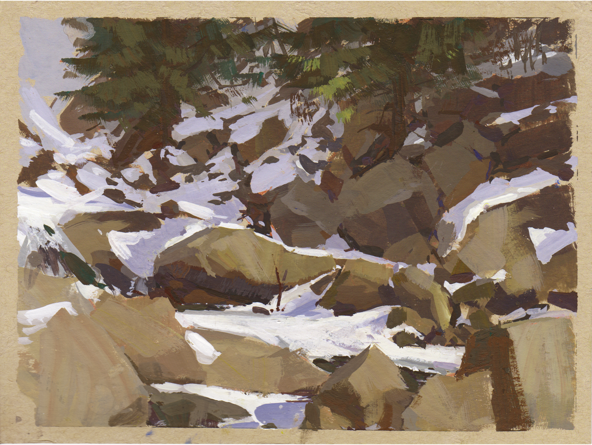 093 - Plein Air-Boulder Falls, CO by Judd Mercer