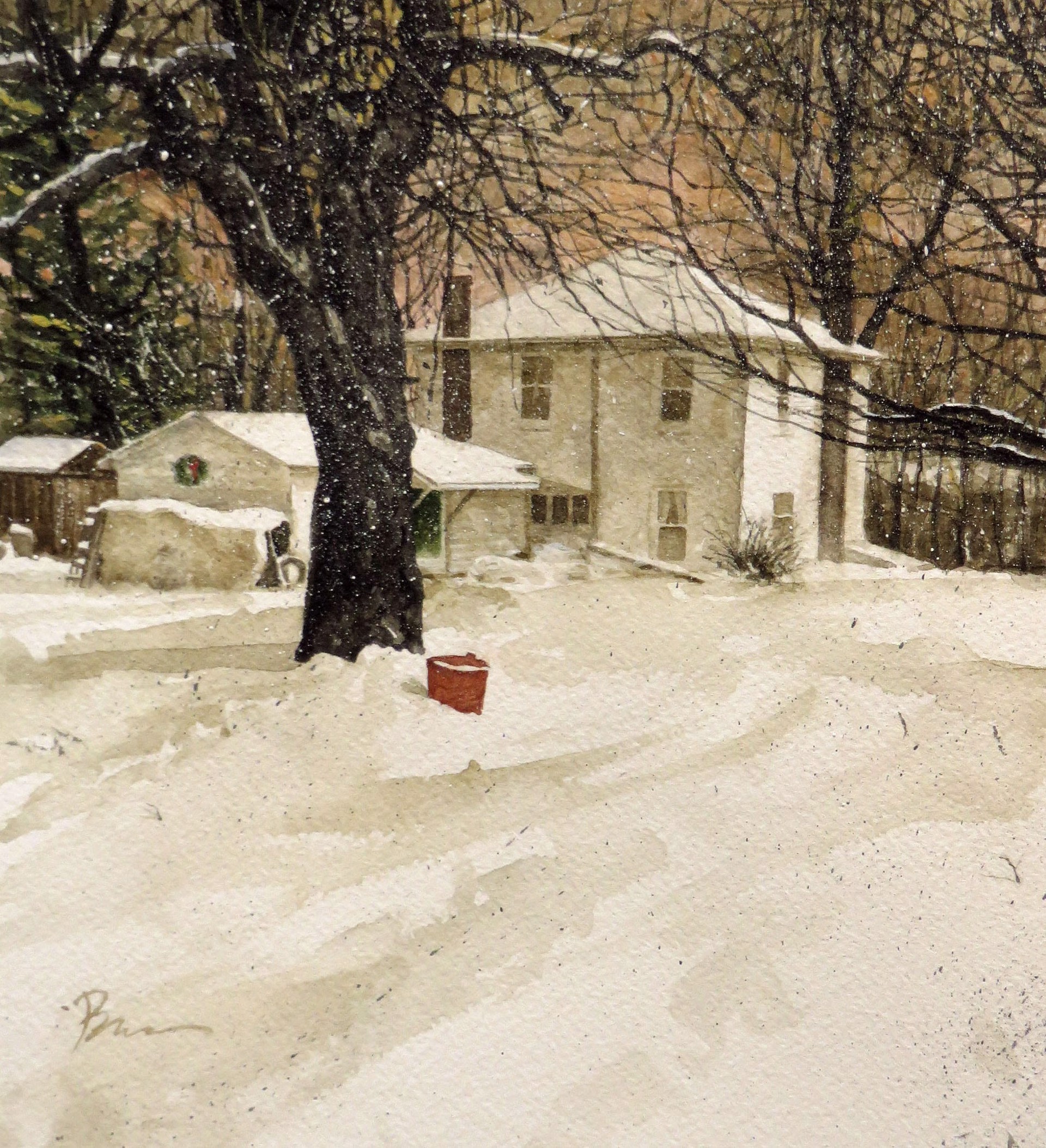Honeoye House In Winter by Dan Brown