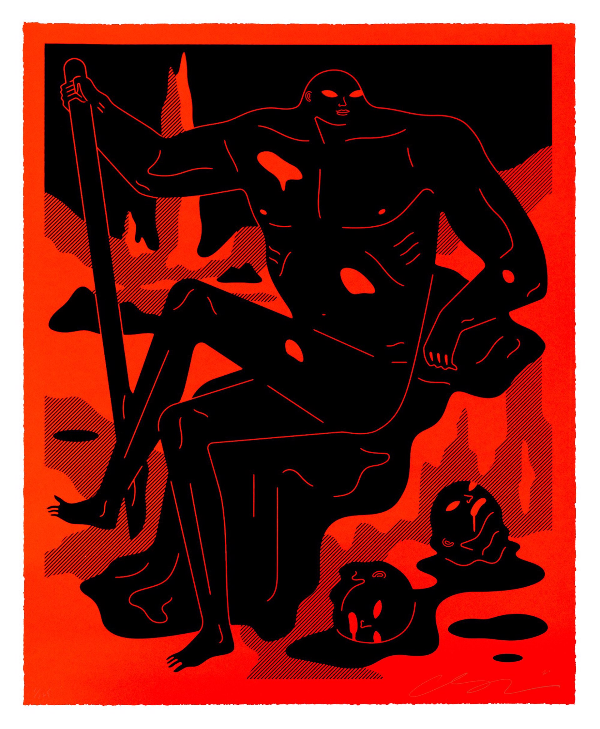 The Day Has Turned to Night (Red) (36 /125) by Cleon Peterson