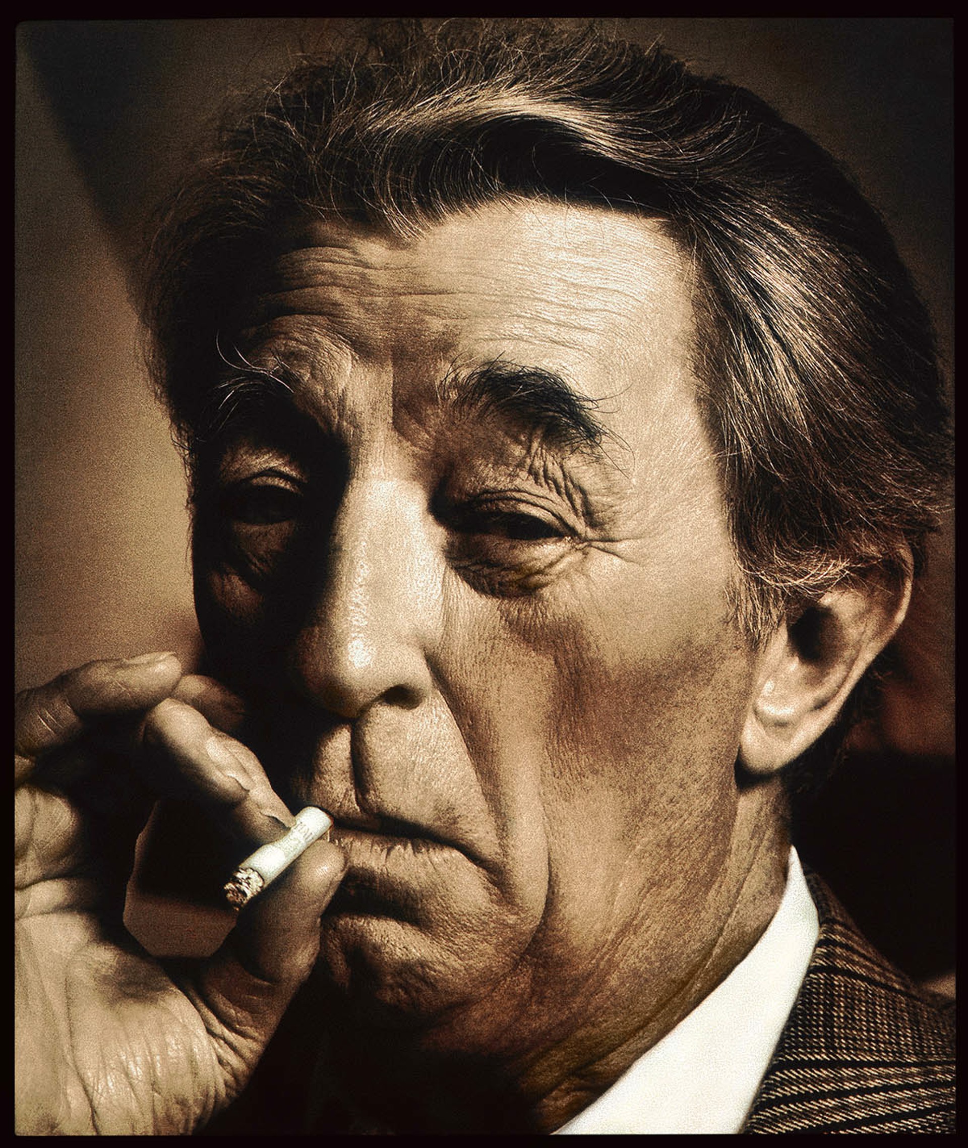 88079 Robert Mitchum Close Up Sepia by Timothy White