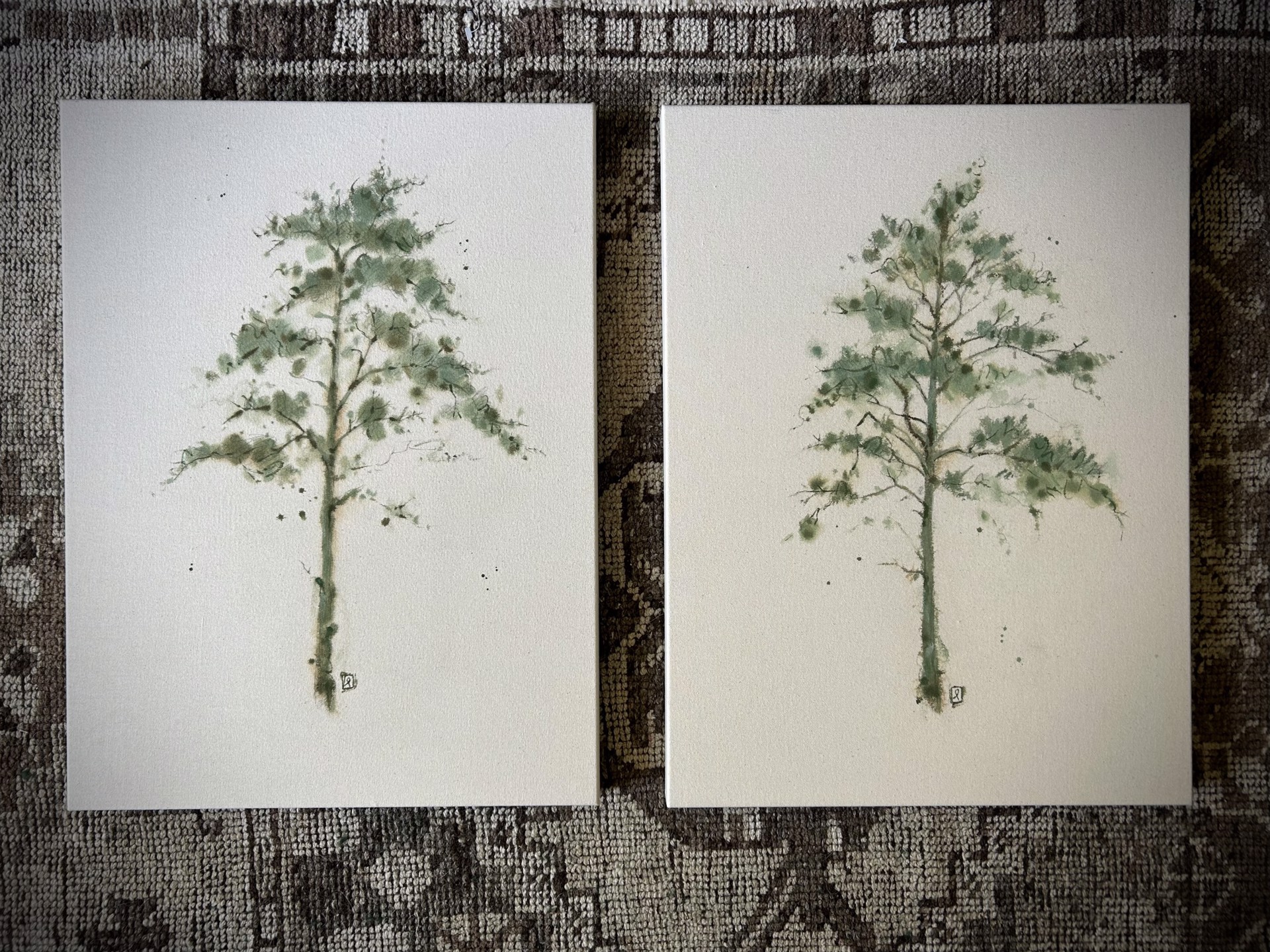 Twin Trees II by Laura Roebuck