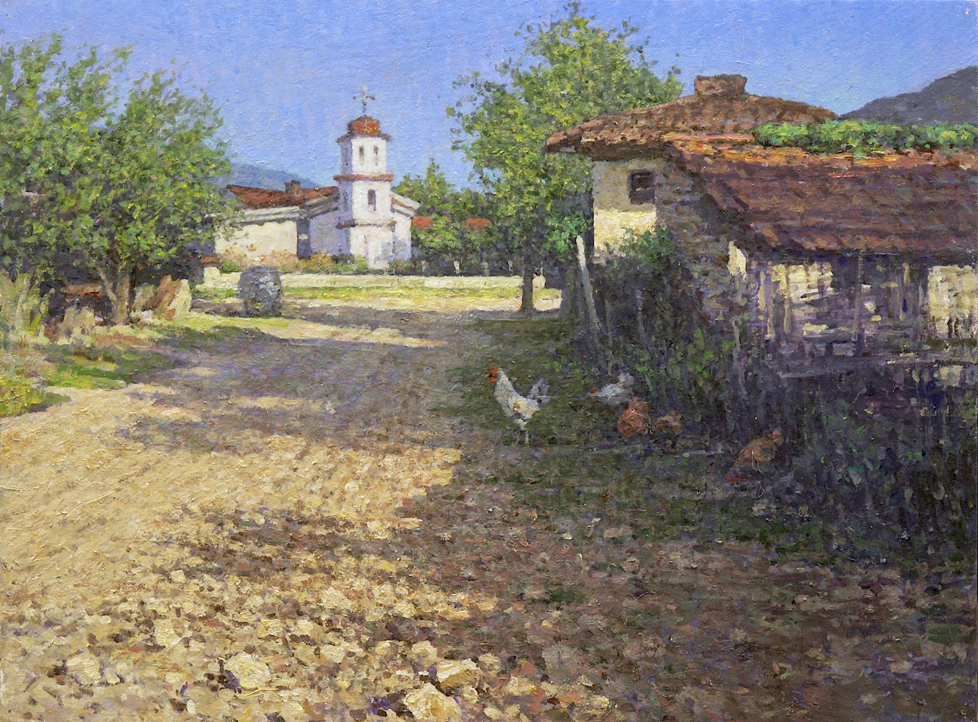 The Village Church by Nikolo Balkanski