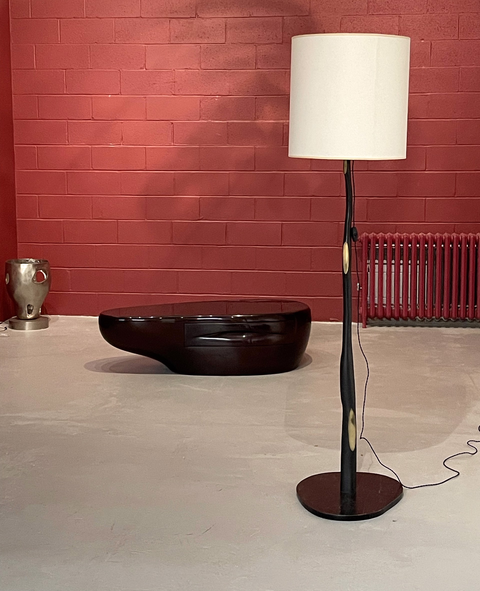Unique floor lamp in bronze by Jacques Jarrige
