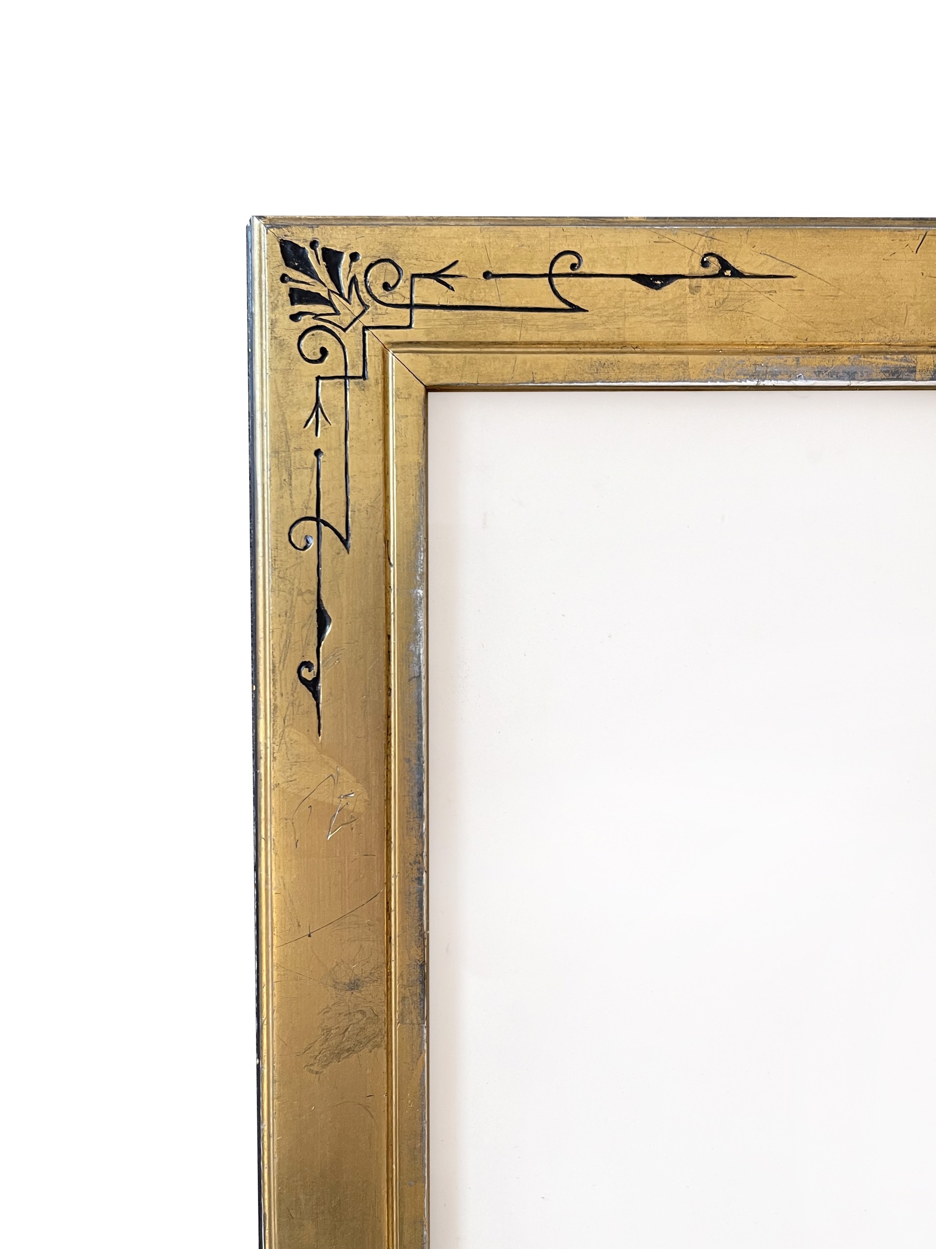 Antique Gold Gilt, Spoon Carved Frame by Antique Frame