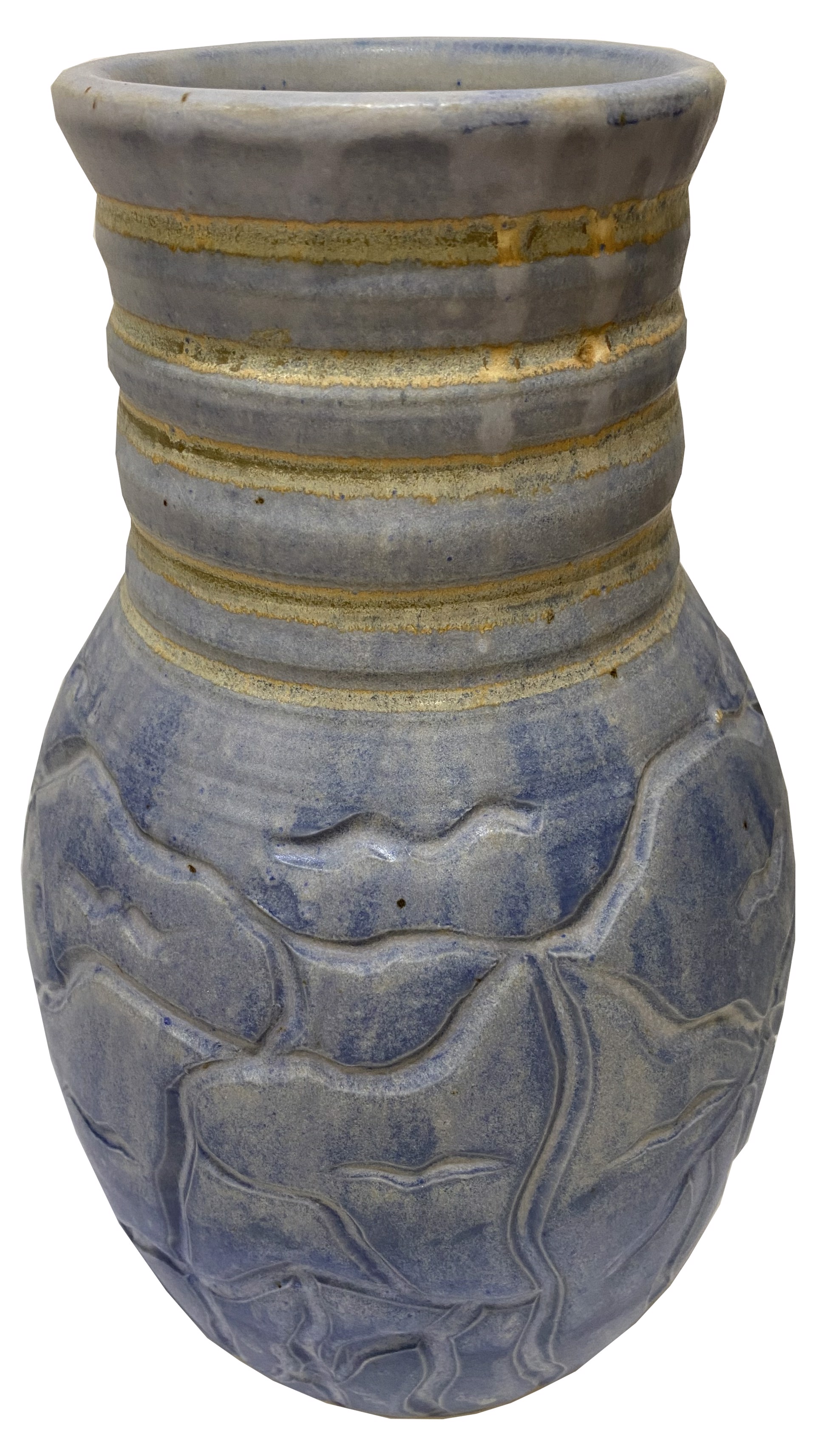 Ceramic Blue Vase by Paul Nash