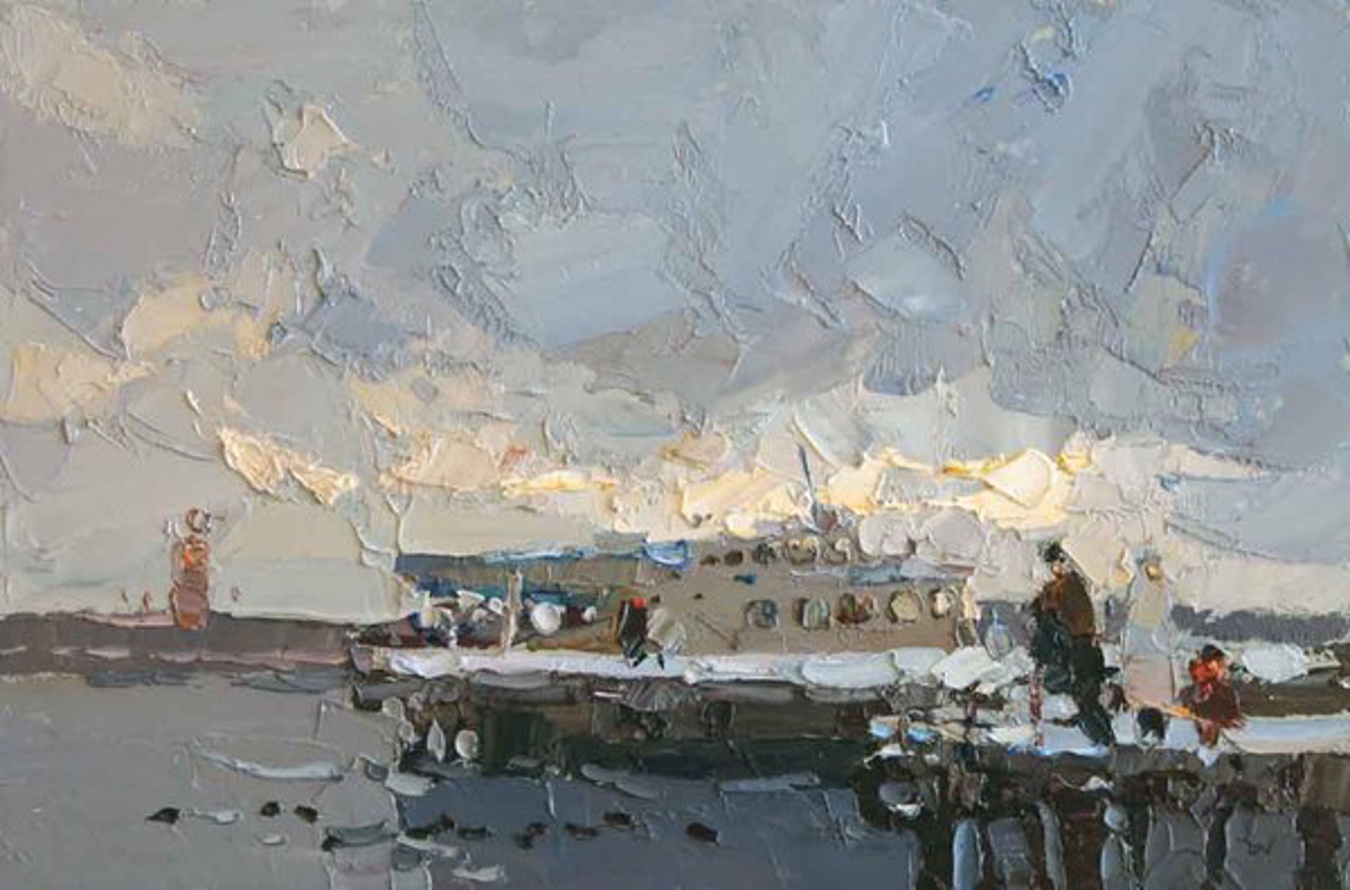 Winter In The Port by Daniil Volkov
