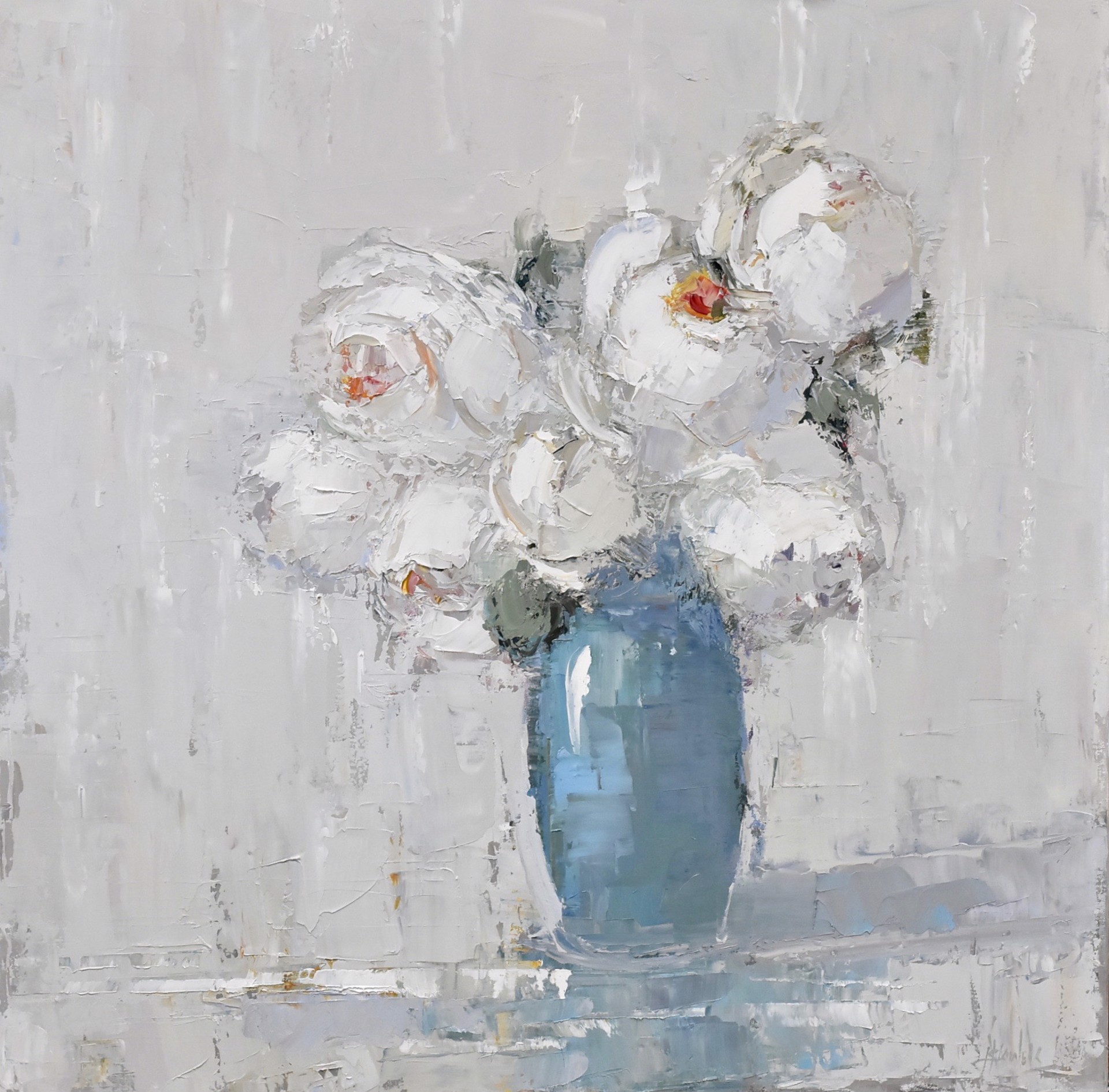 White Peonies by Barbara Flowers