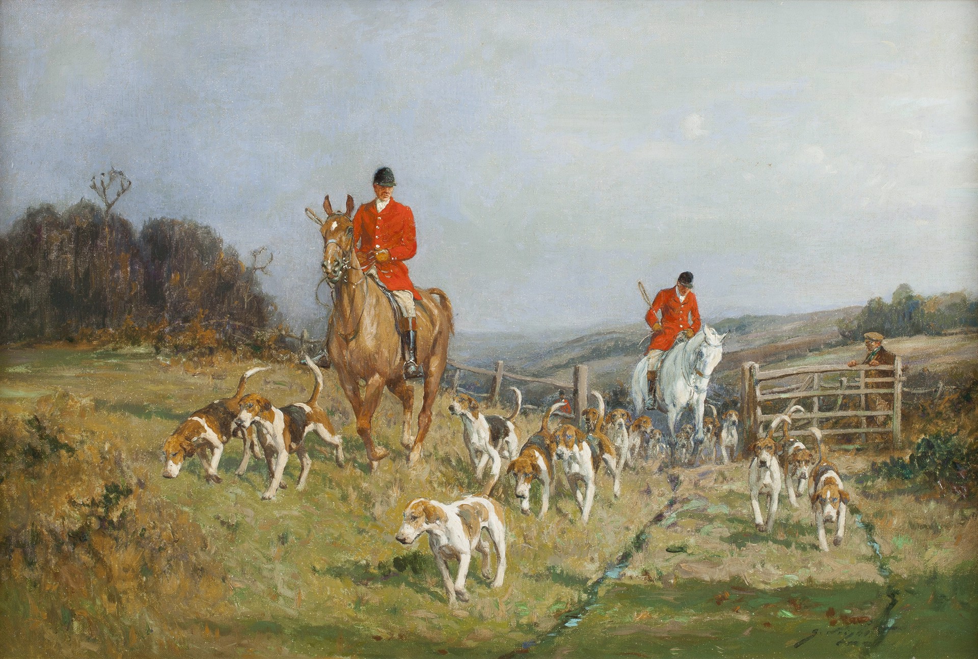Hunt Passing Through a Gate by George Wright