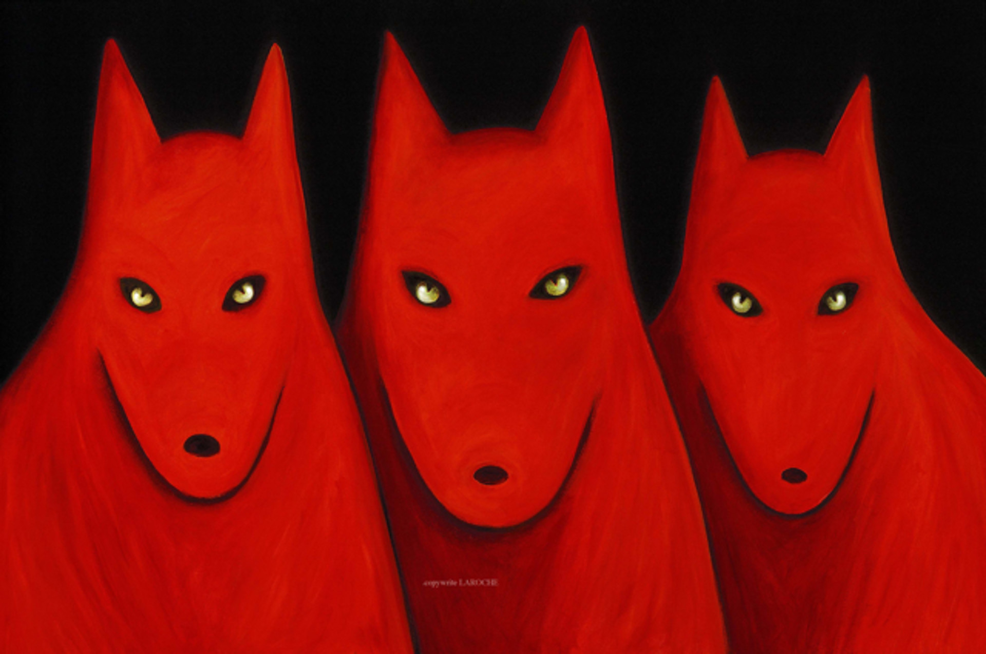 Tres Lobos: Three Red Wolves by Carole LaRoche
