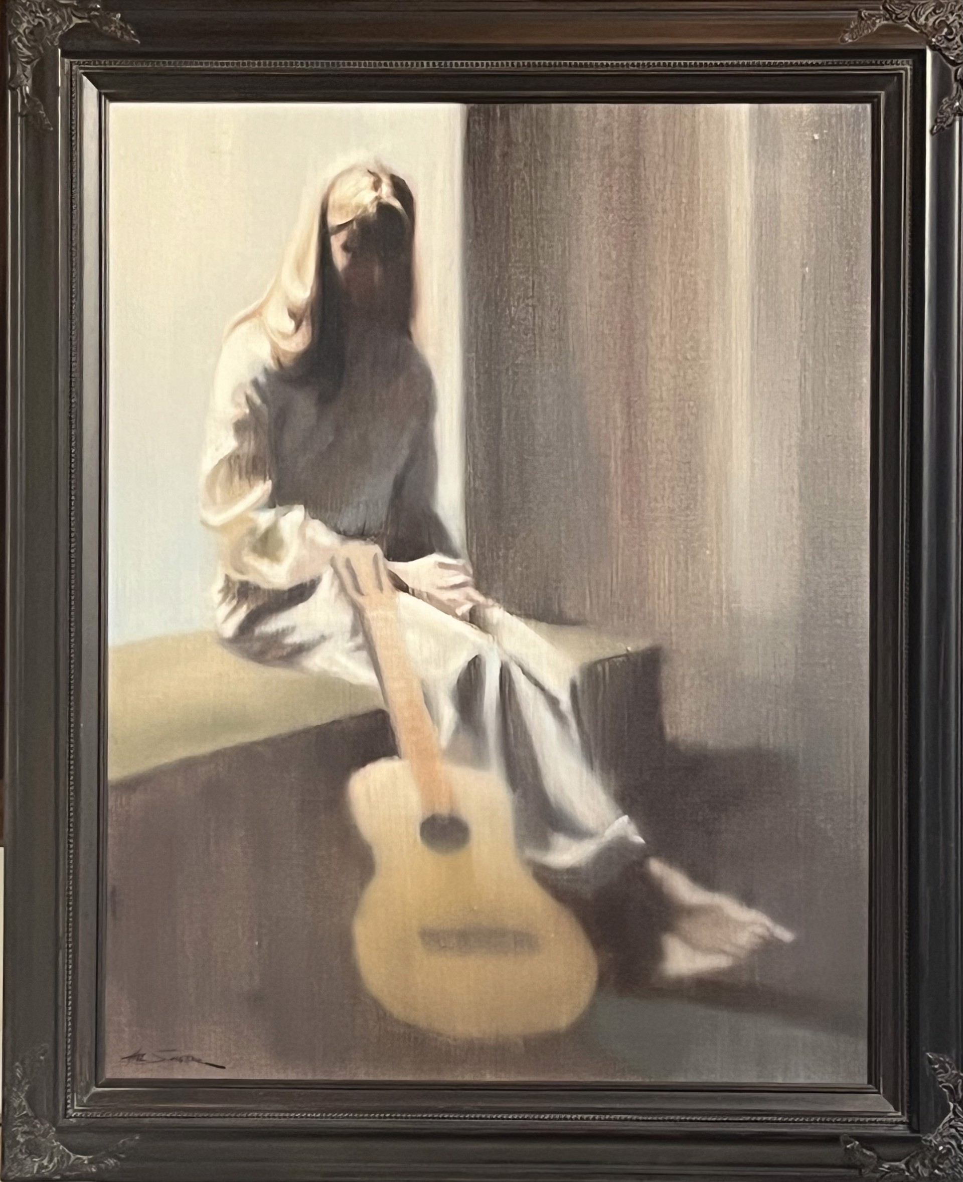 Girl with Guitar by Paul (Hal) Singer