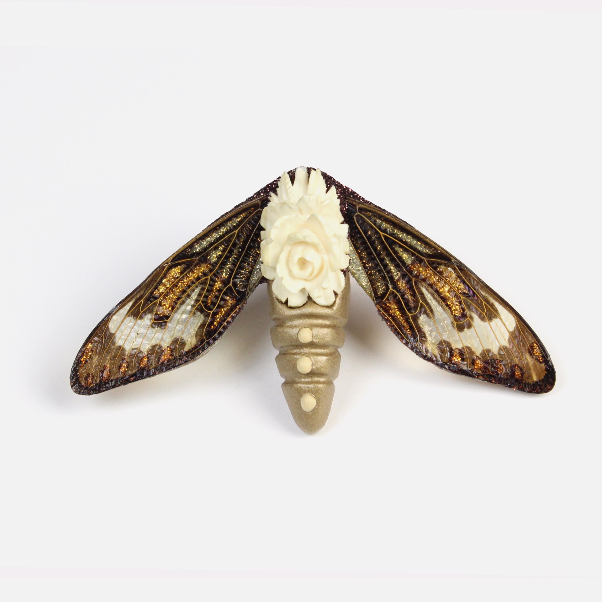 Golden Moth (Brooch) by Märta Mattsson
