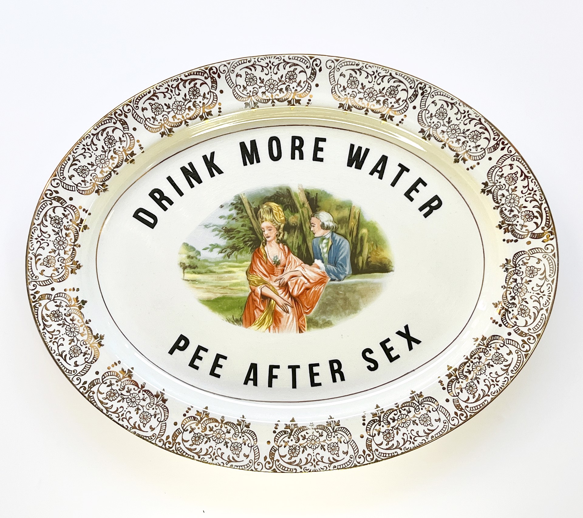 Drink more water (large dinner plate) by Marie-Claude Marquis