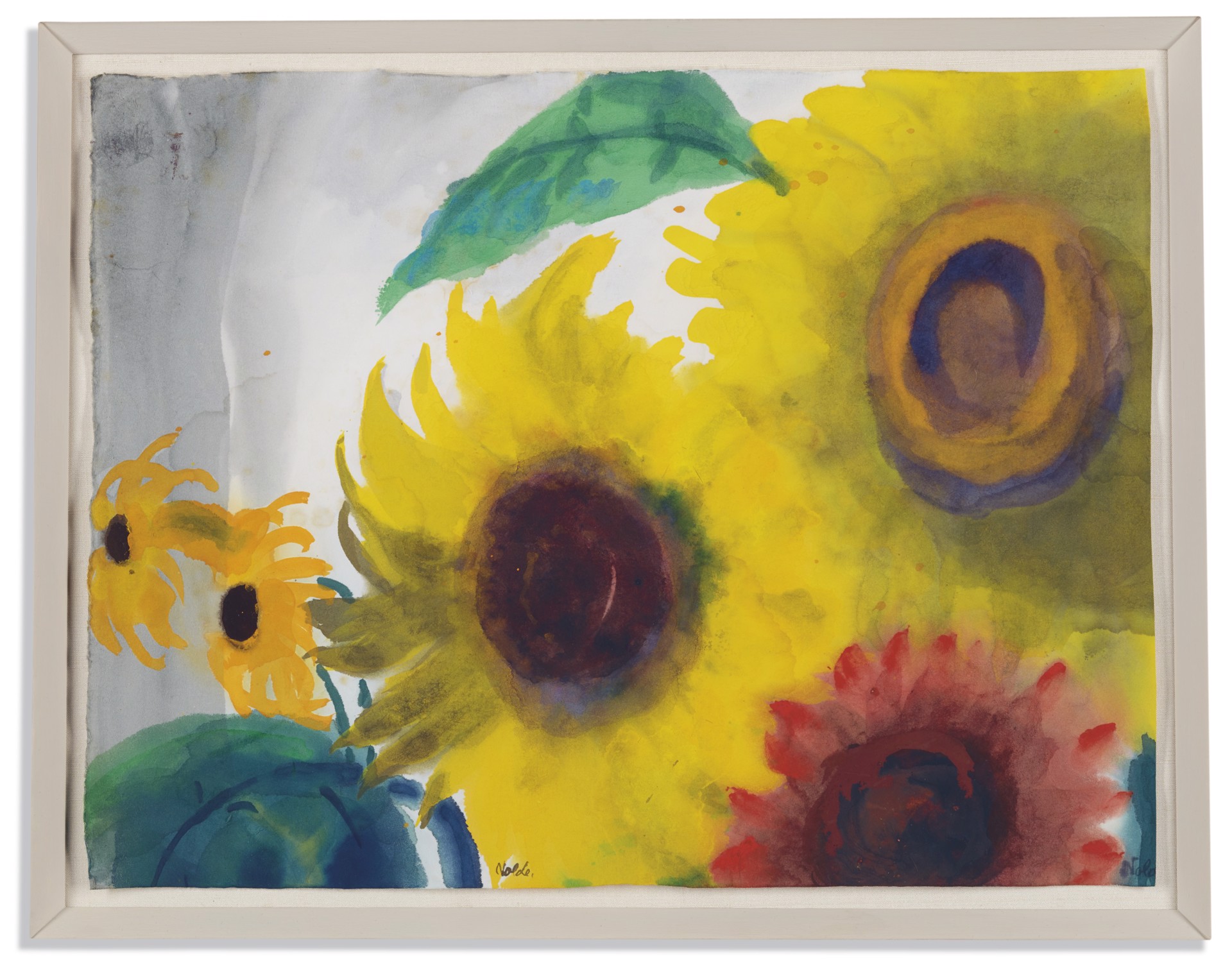 Yellow and Red Sunflowers by Emile Nolde