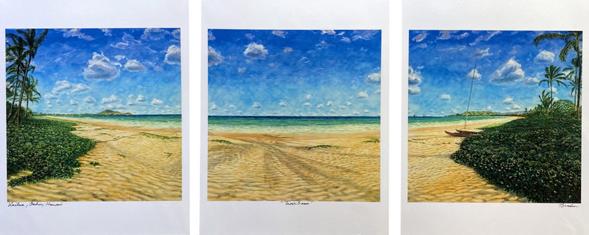 Twin Seas (Triptych) by Bill Braden