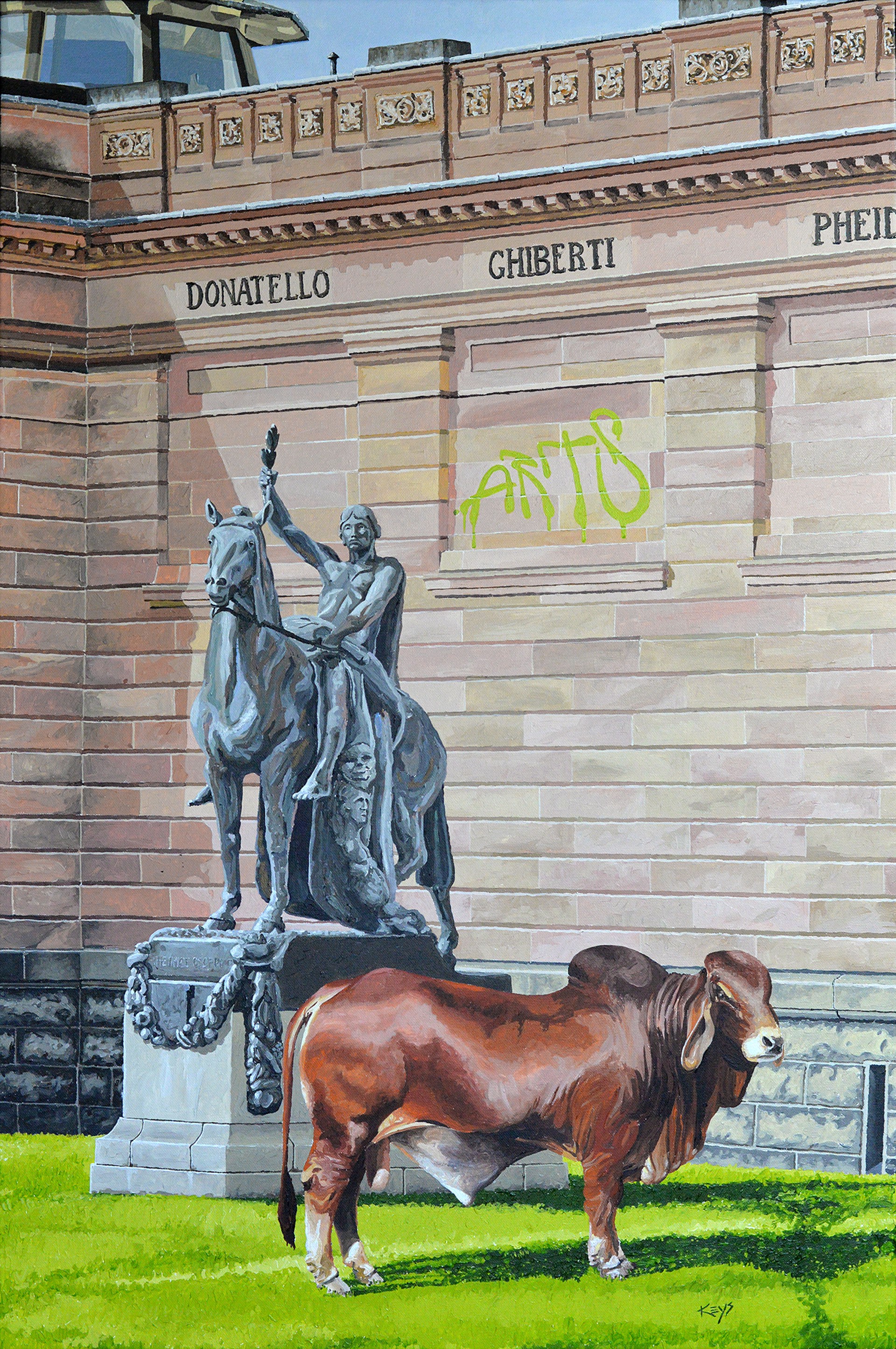 Bull at the Gallery by Donald Keys