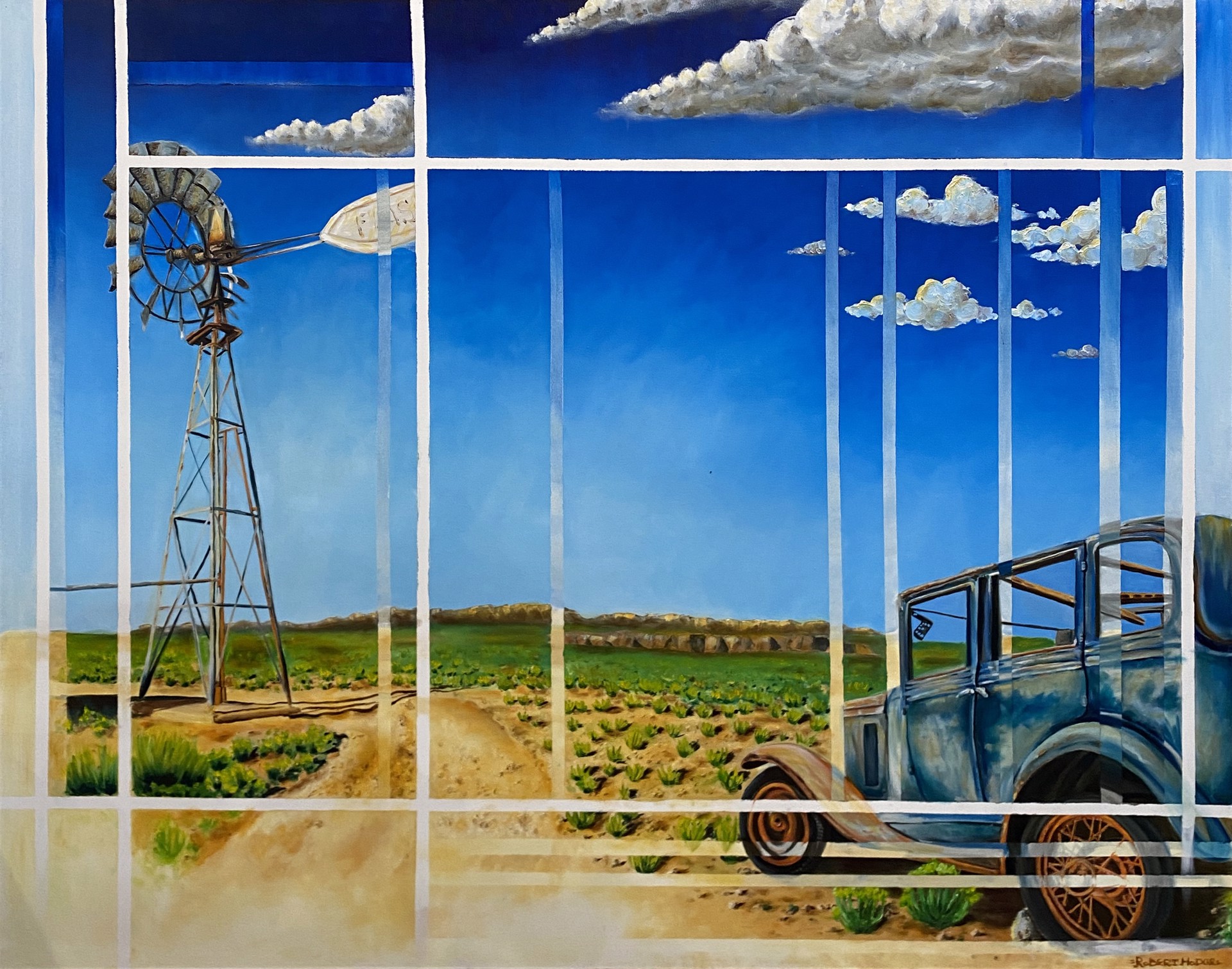 "Farm" by Robert Hodge circa 2000 by Art One Resale Inventory