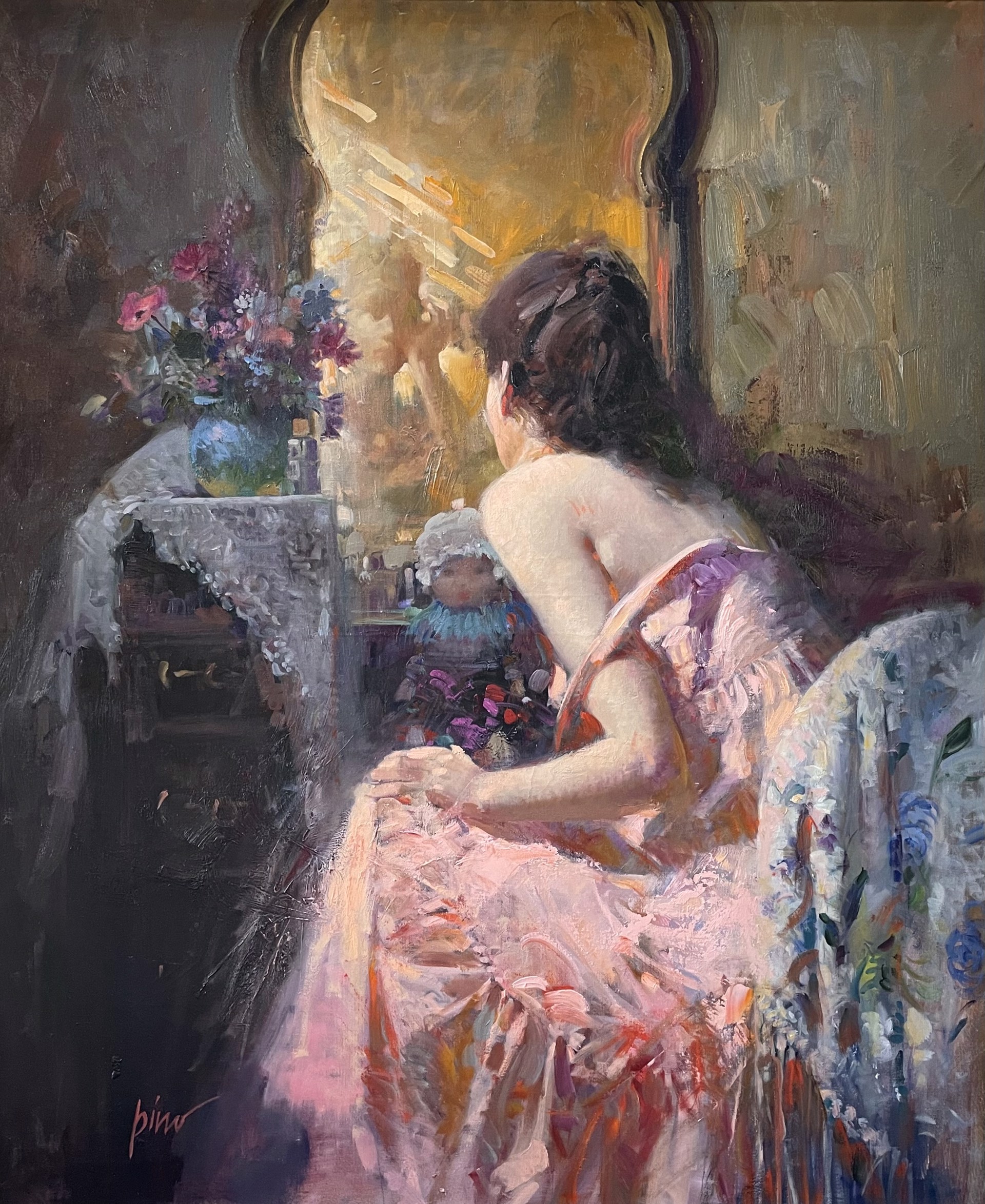 Before the Dressing Table by Pino