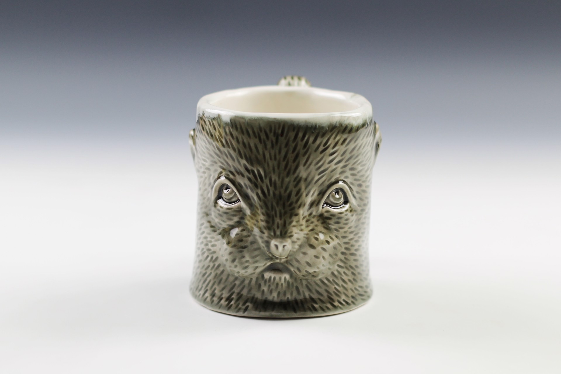 Grey Squirrel Mug by Debbie Kupinsky