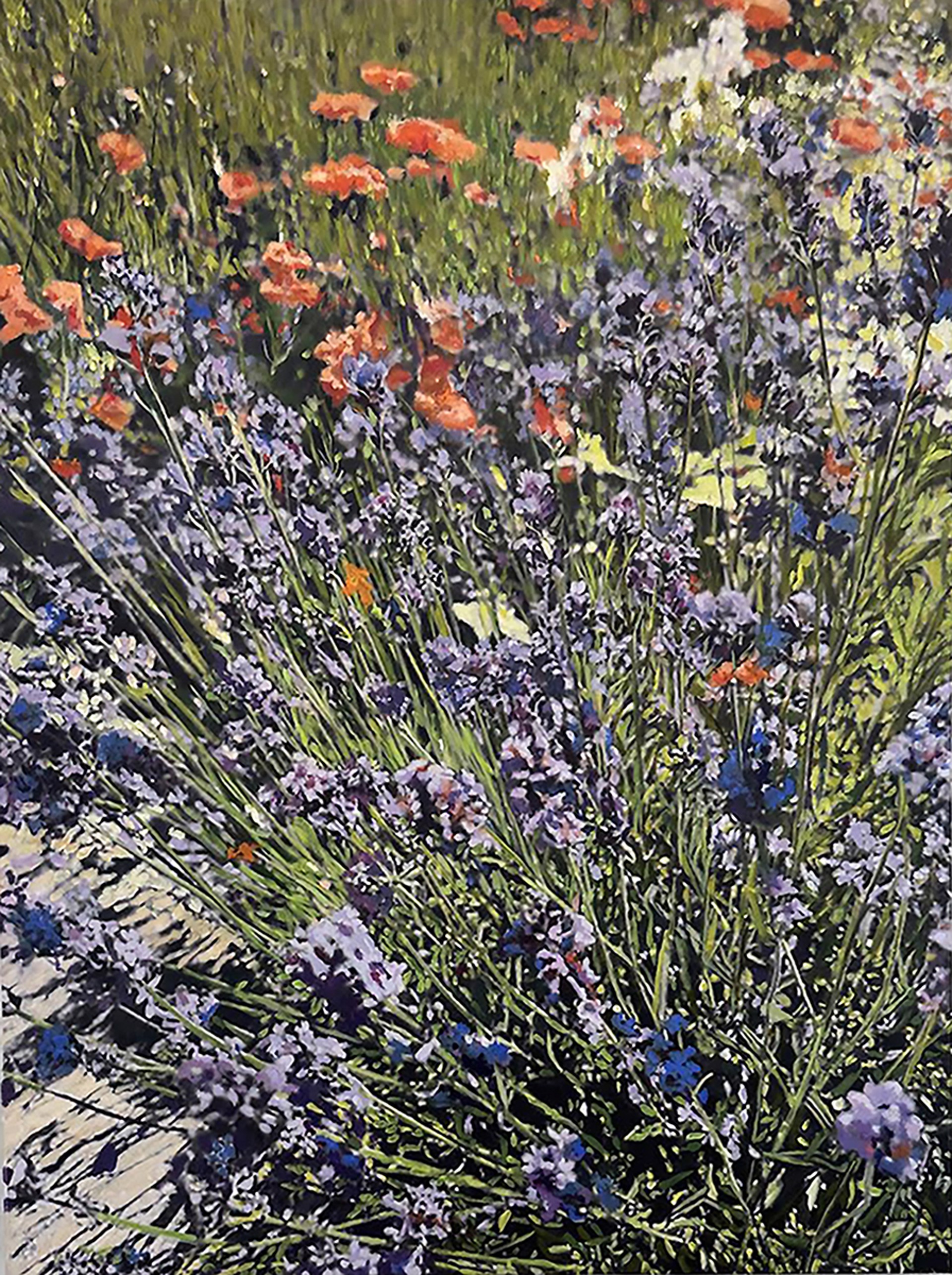 English Lavender with Poppies copy 2 by Marjorie Moskowitz