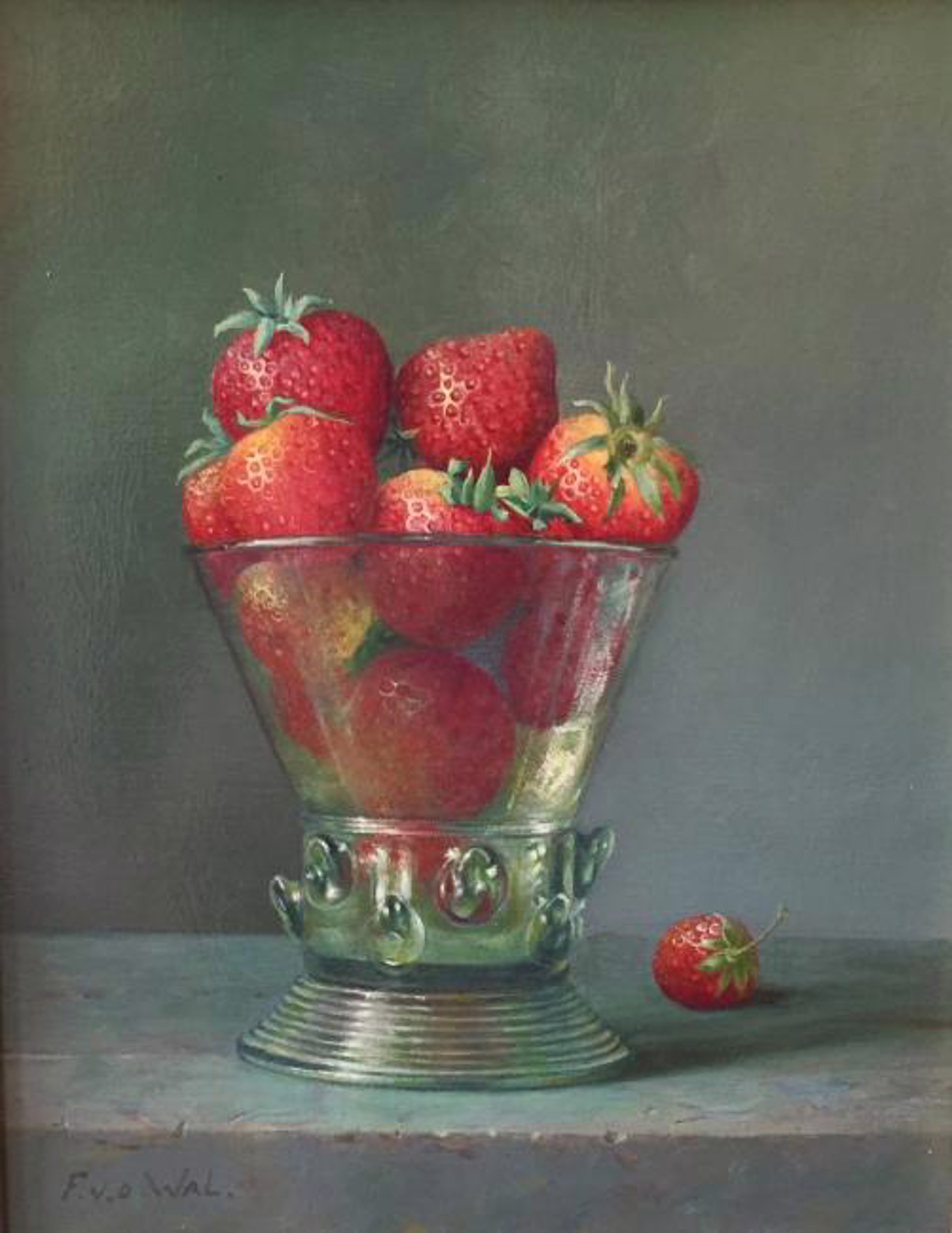 Strawberries in Glass by Frans Van der Wal