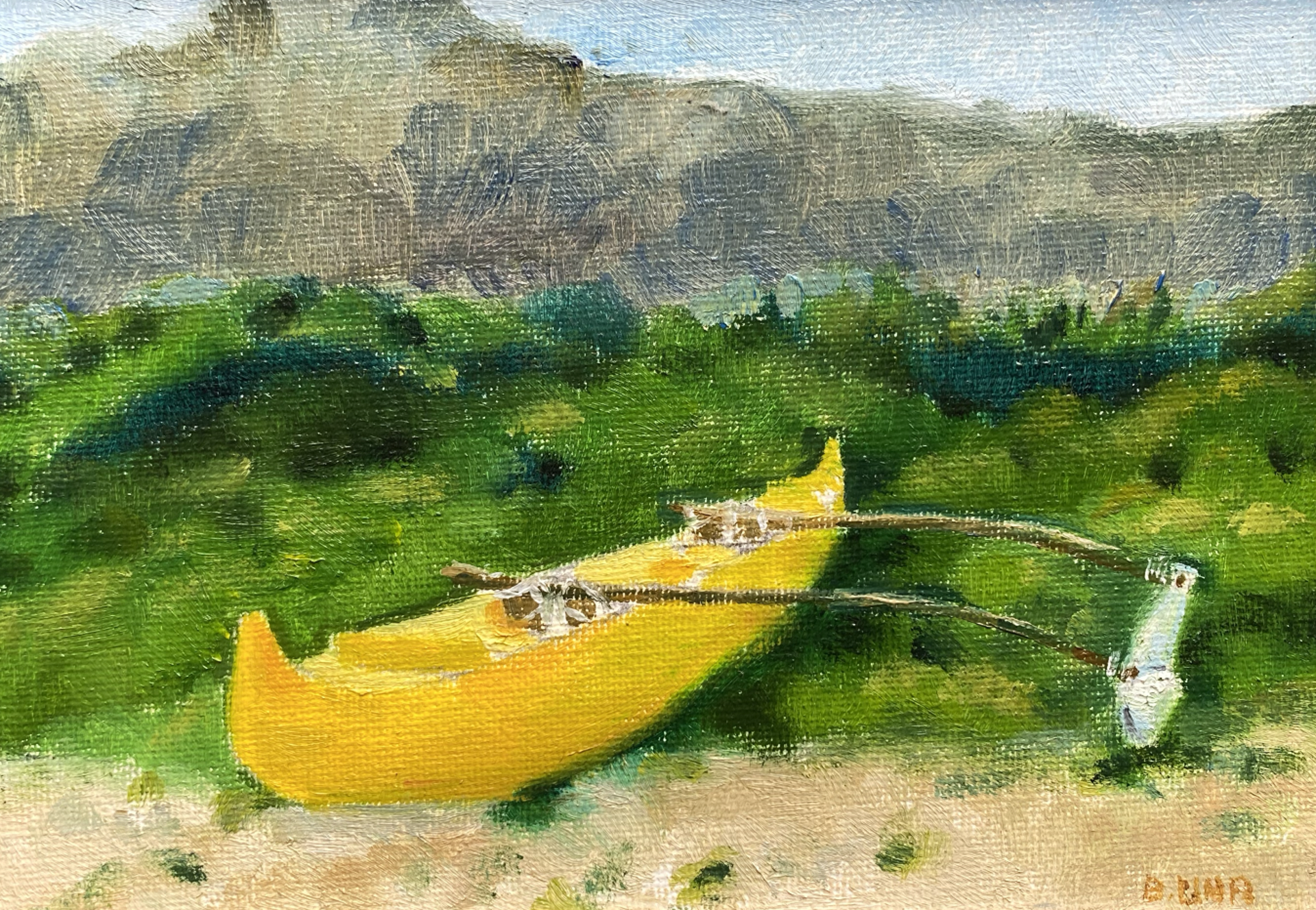 Yellow Canoe by Burton Uhr
