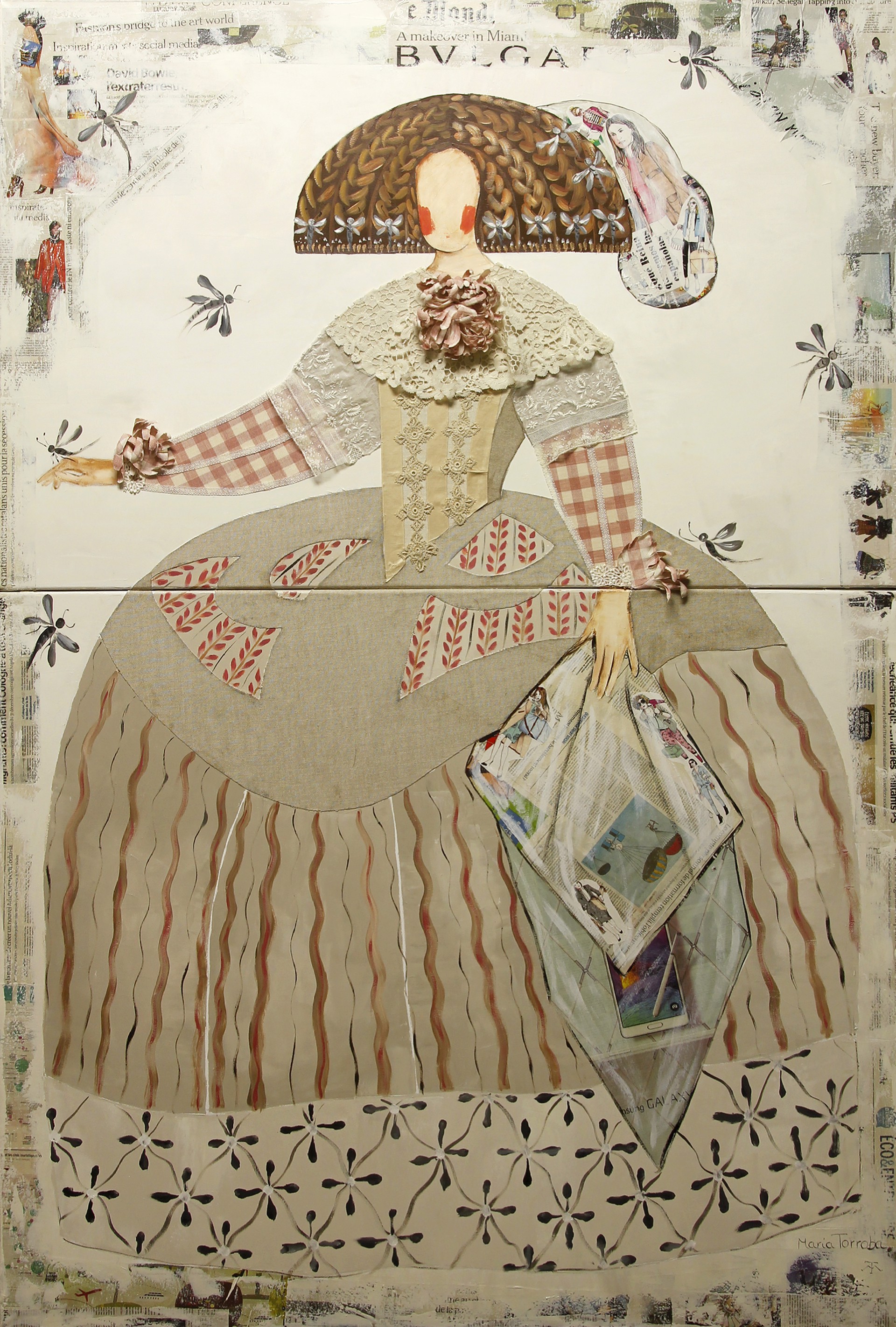 Mariana Pale Rose (Diptych) by Maria Torroba