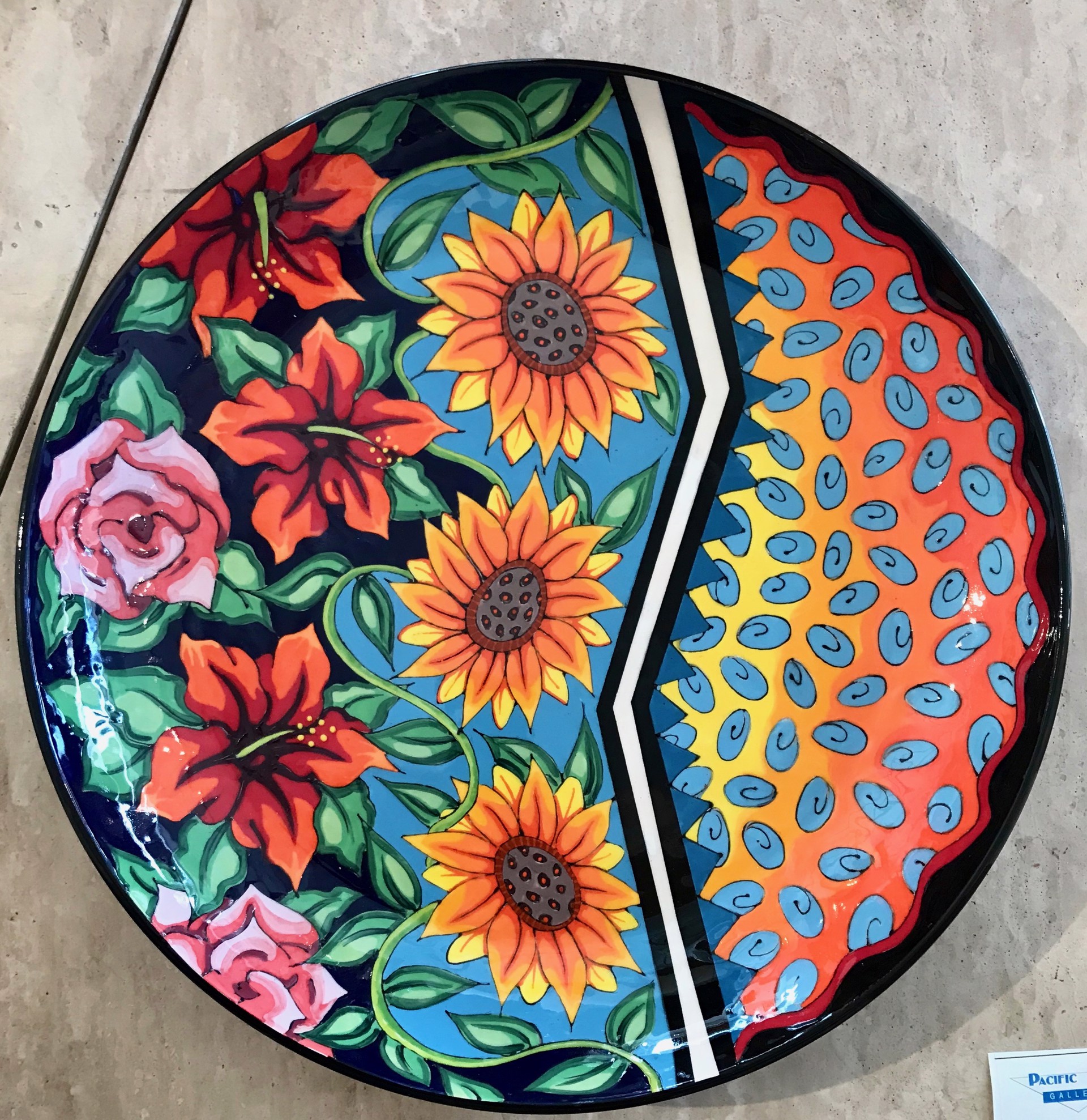 Large Round Platter by Denise Ford