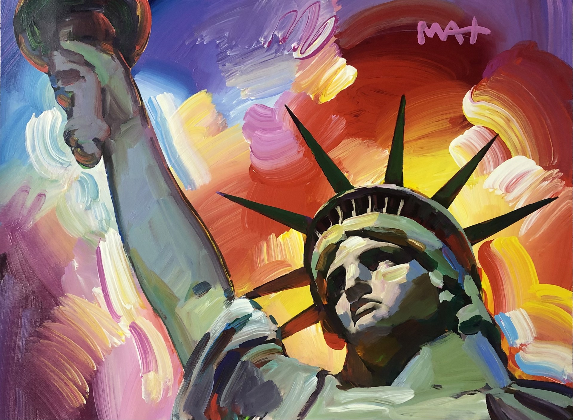 Statue of Liberty (Fireworks) by Peter Max