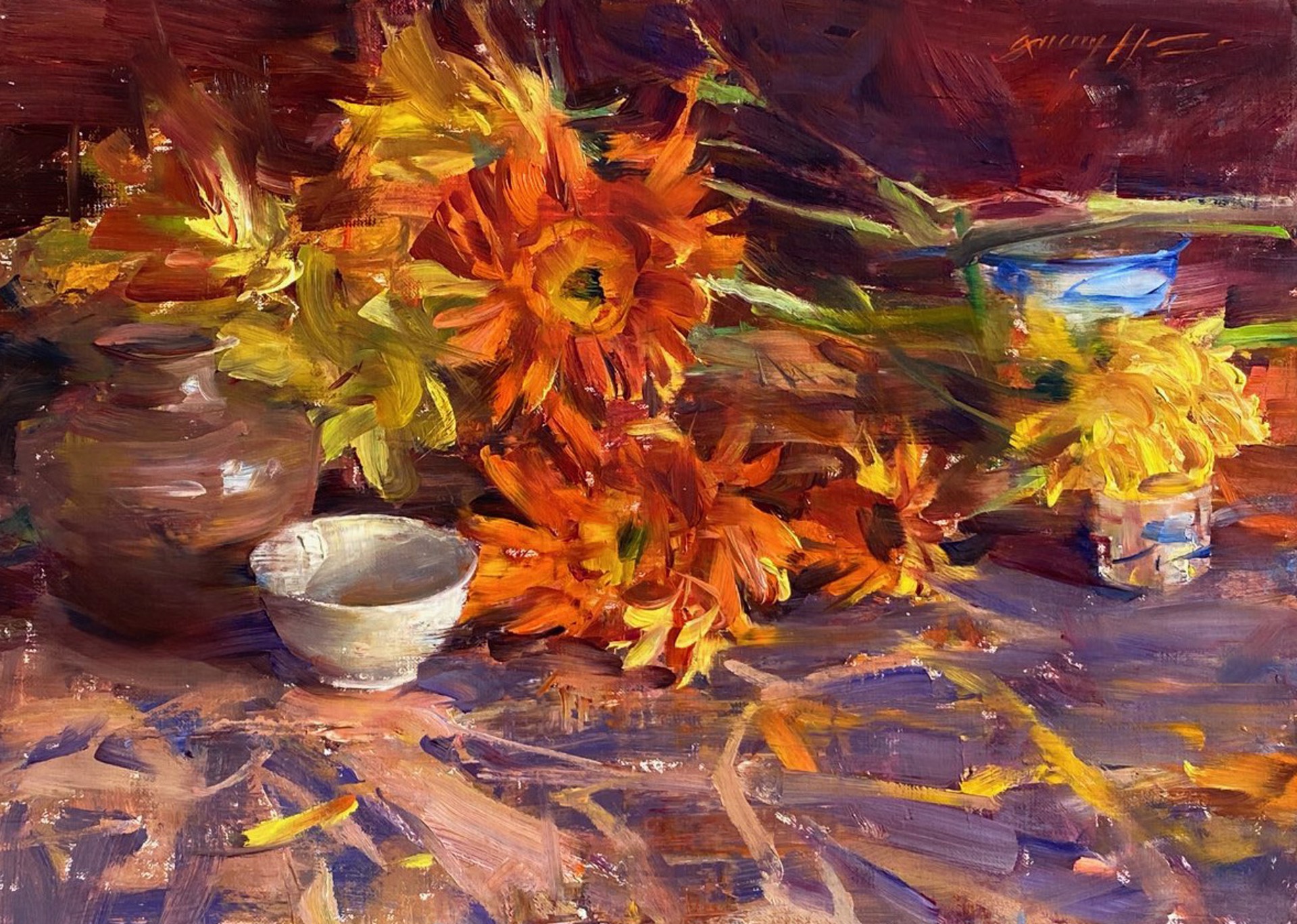 Arrangement with Gerber Daisies by Quang Ho