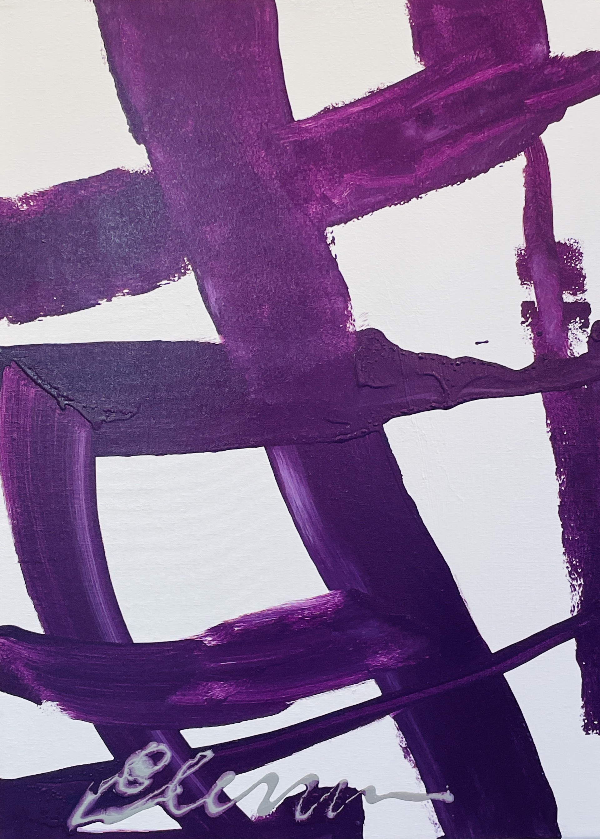 "Purple Lines" by Abstract Paintings by Elena Bulatova