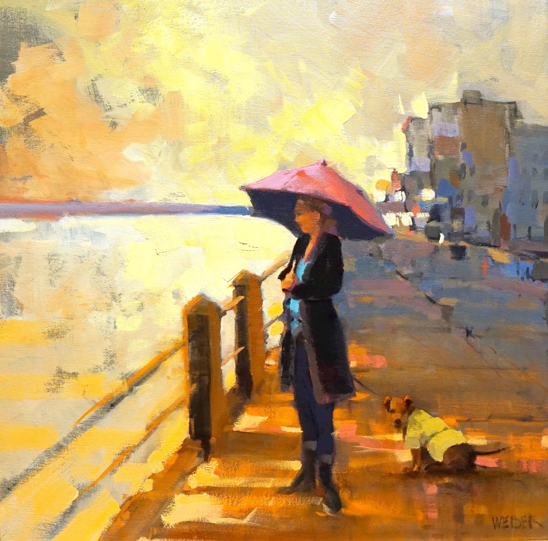 Rainy Morning on the Battery by Donald Weber