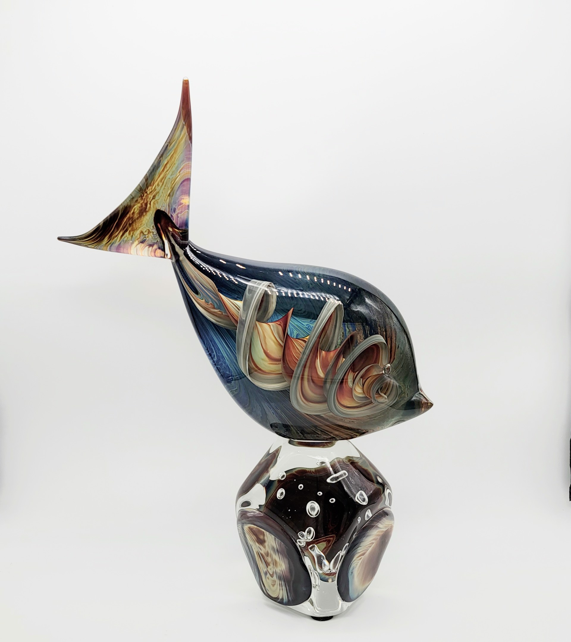 Spiral Fish - Murano Sommerso Glass