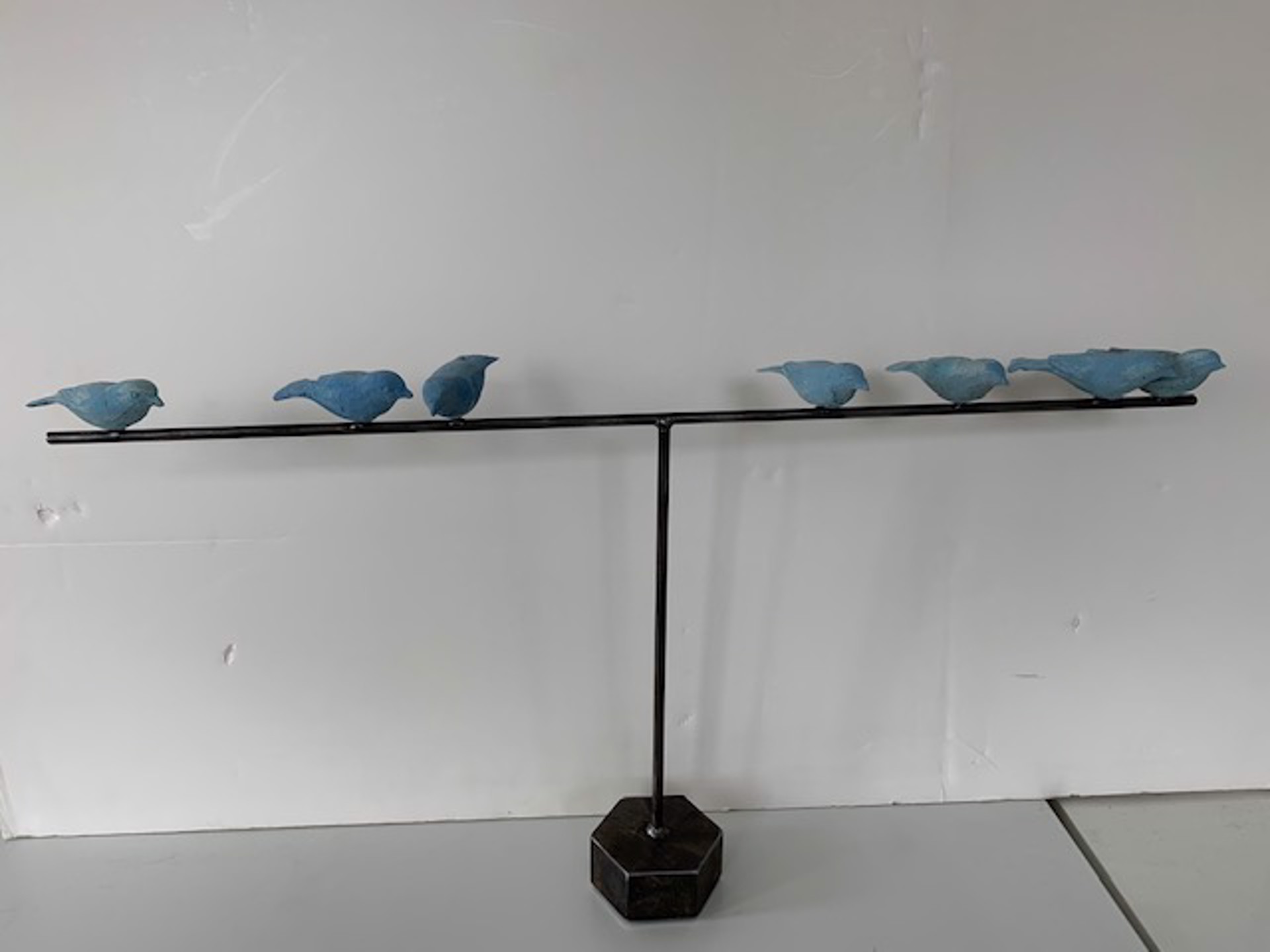SOLD - 7 Birds on a Stand by Rory Burke