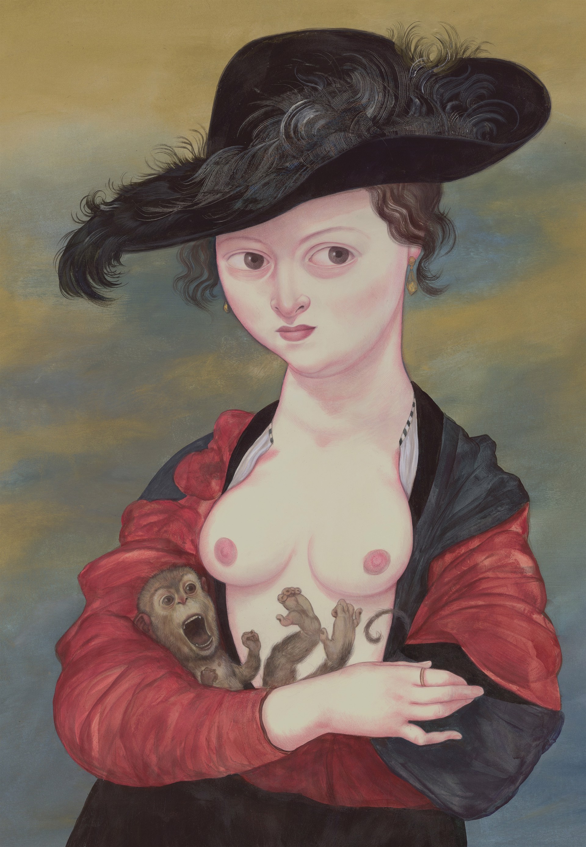 Dame Petra Paula Rubens, Portrait of a Lady with a Titi by Anita Kunz