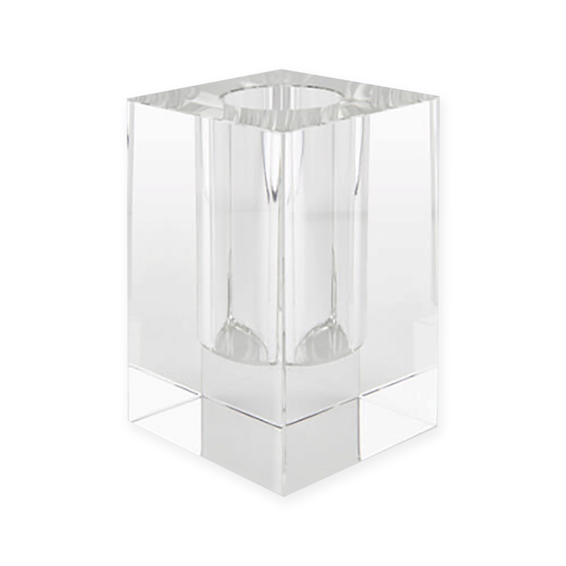 Square Crystal Vase by Argent