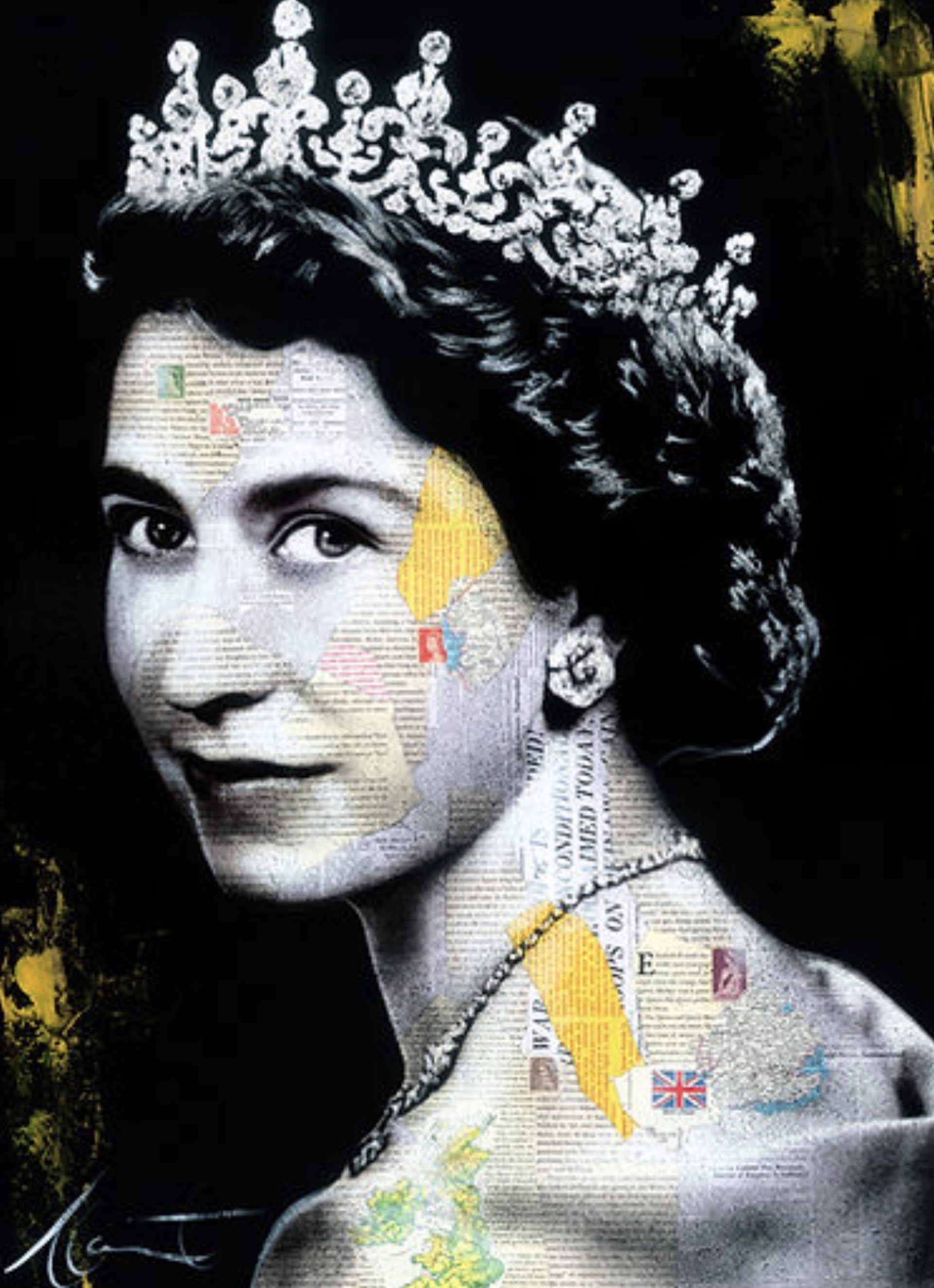 God Save the Queen-Edition of 15 -Similar Painted Originals can be Commissioned by Andre Monet