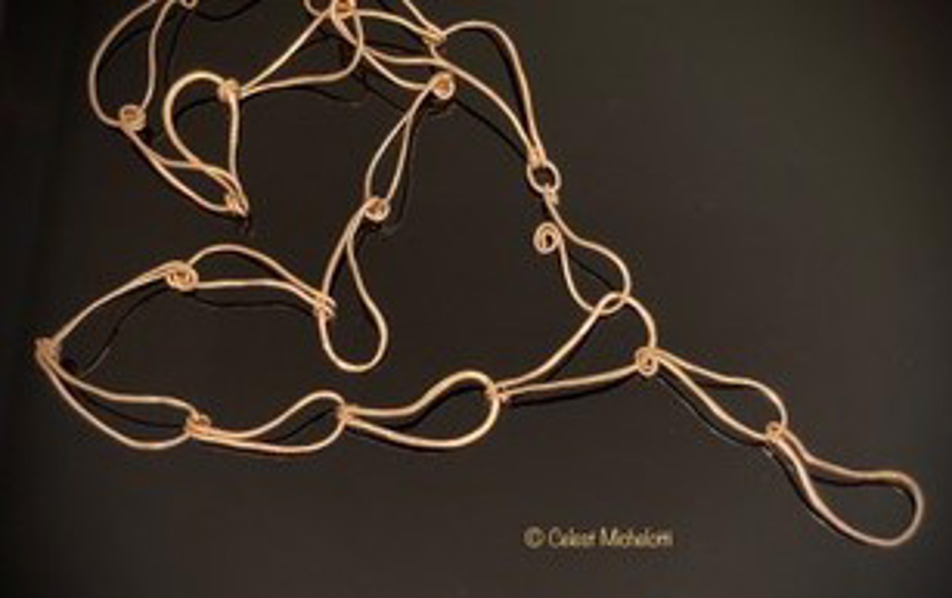 Swirls Necklace, 16-26" Adjustable OR reverses to lariat by Celest Michelotti