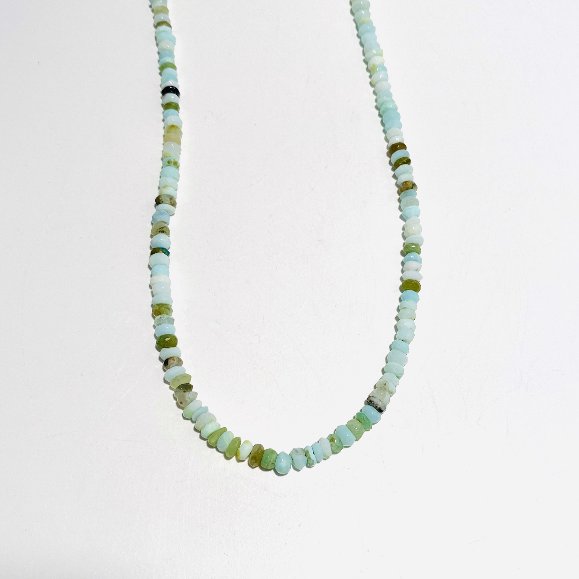Faceted Peruvian Opal Strand Necklace by Nance Trueworthy