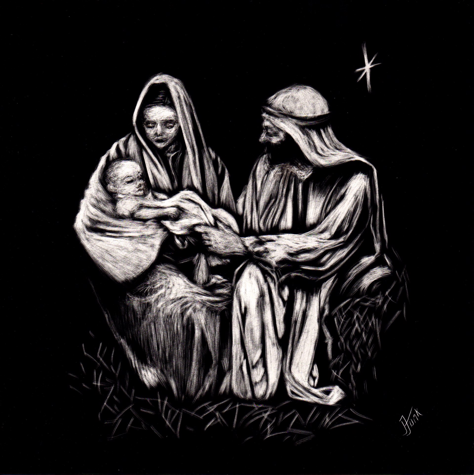 Wrapped in Swaddling Clothes  - Luke 2:7 by Janet Funk